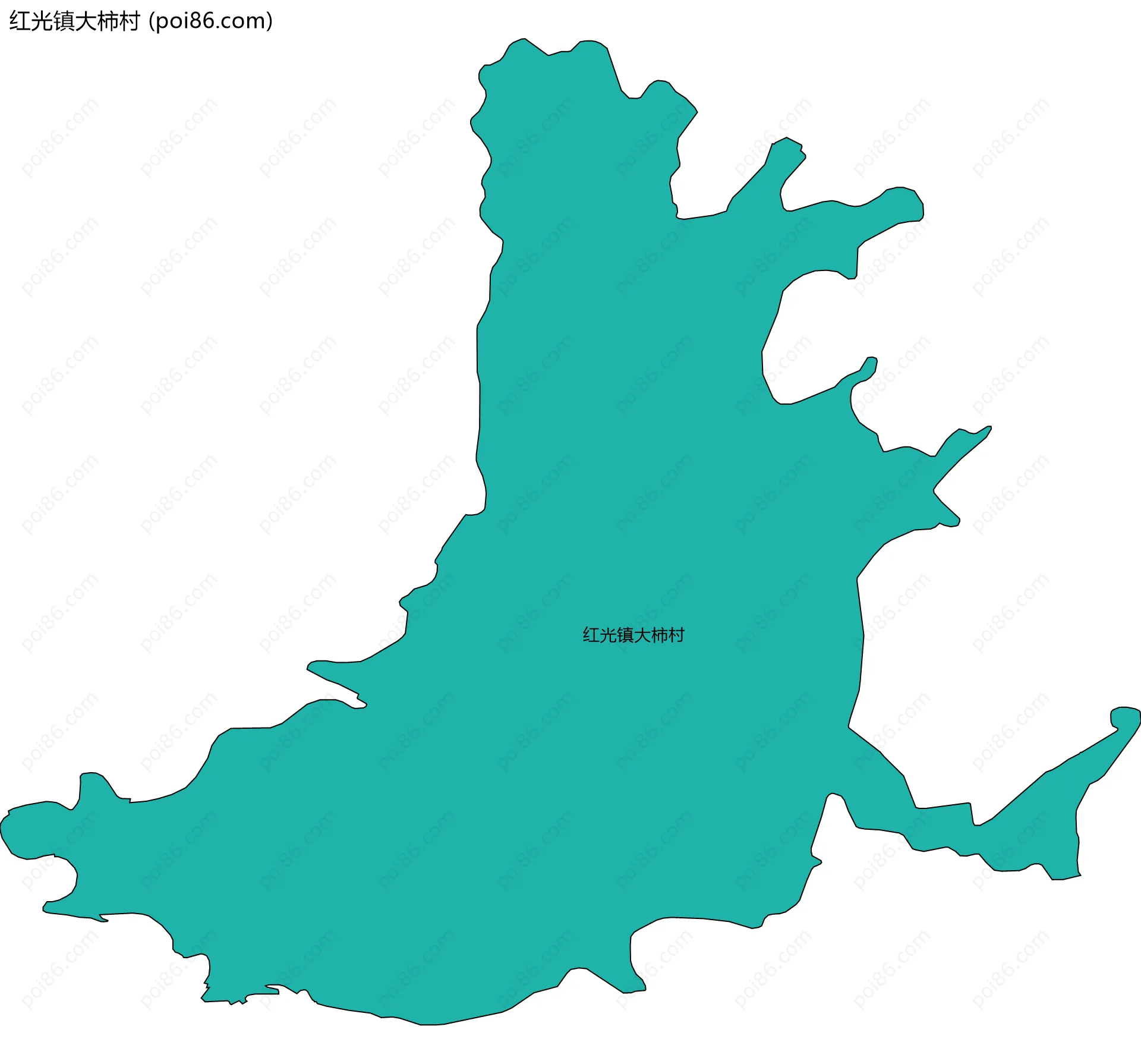 红光镇大柿村边界地图