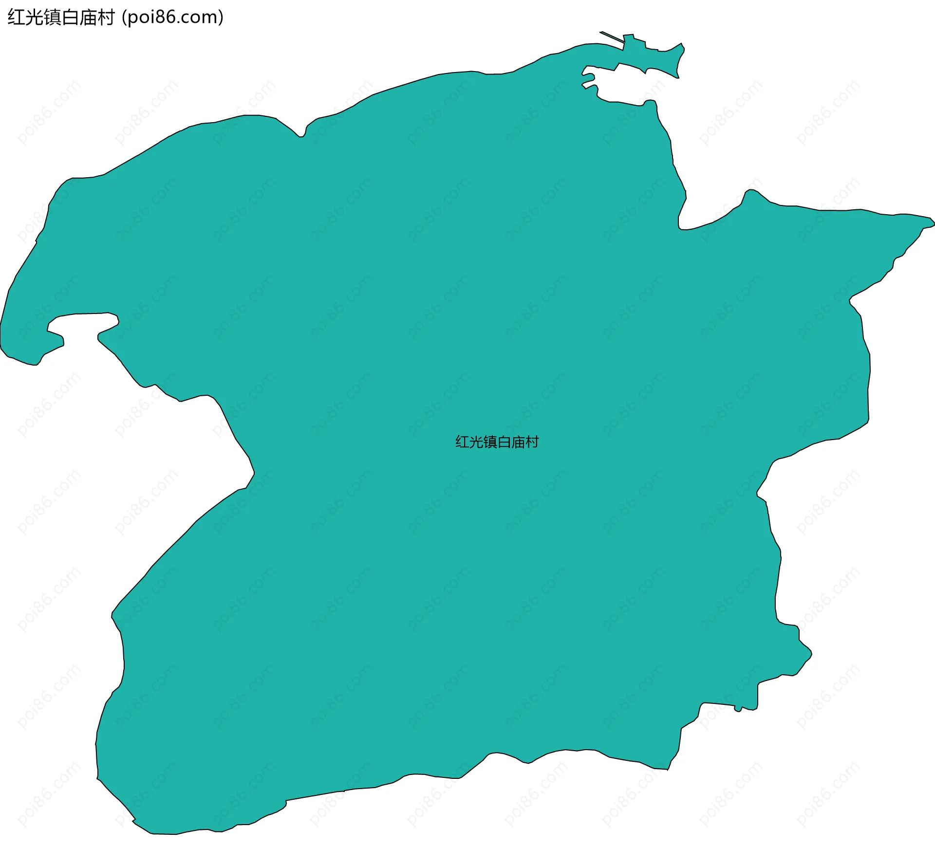 红光镇白庙村边界地图