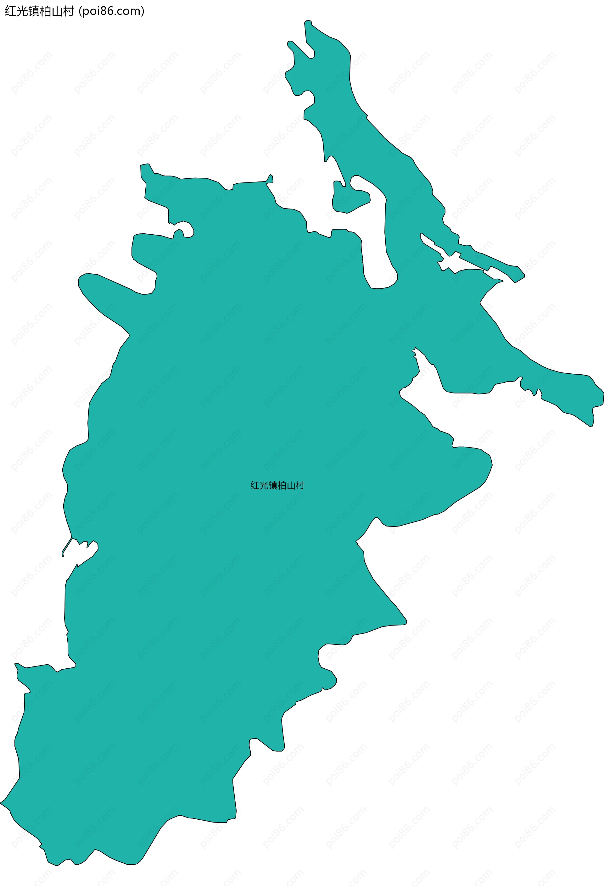 红光镇柏山村边界地图