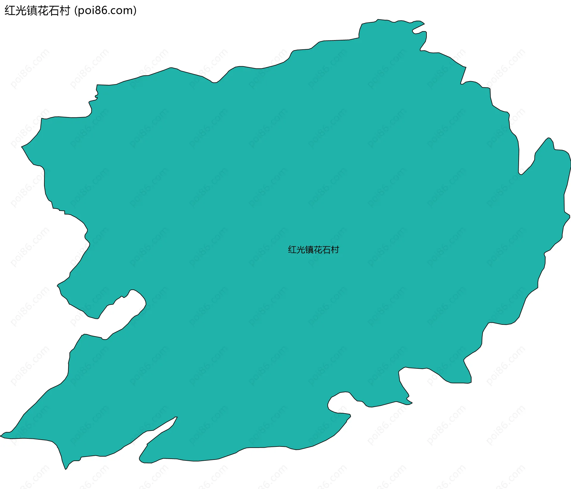 红光镇花石村边界地图
