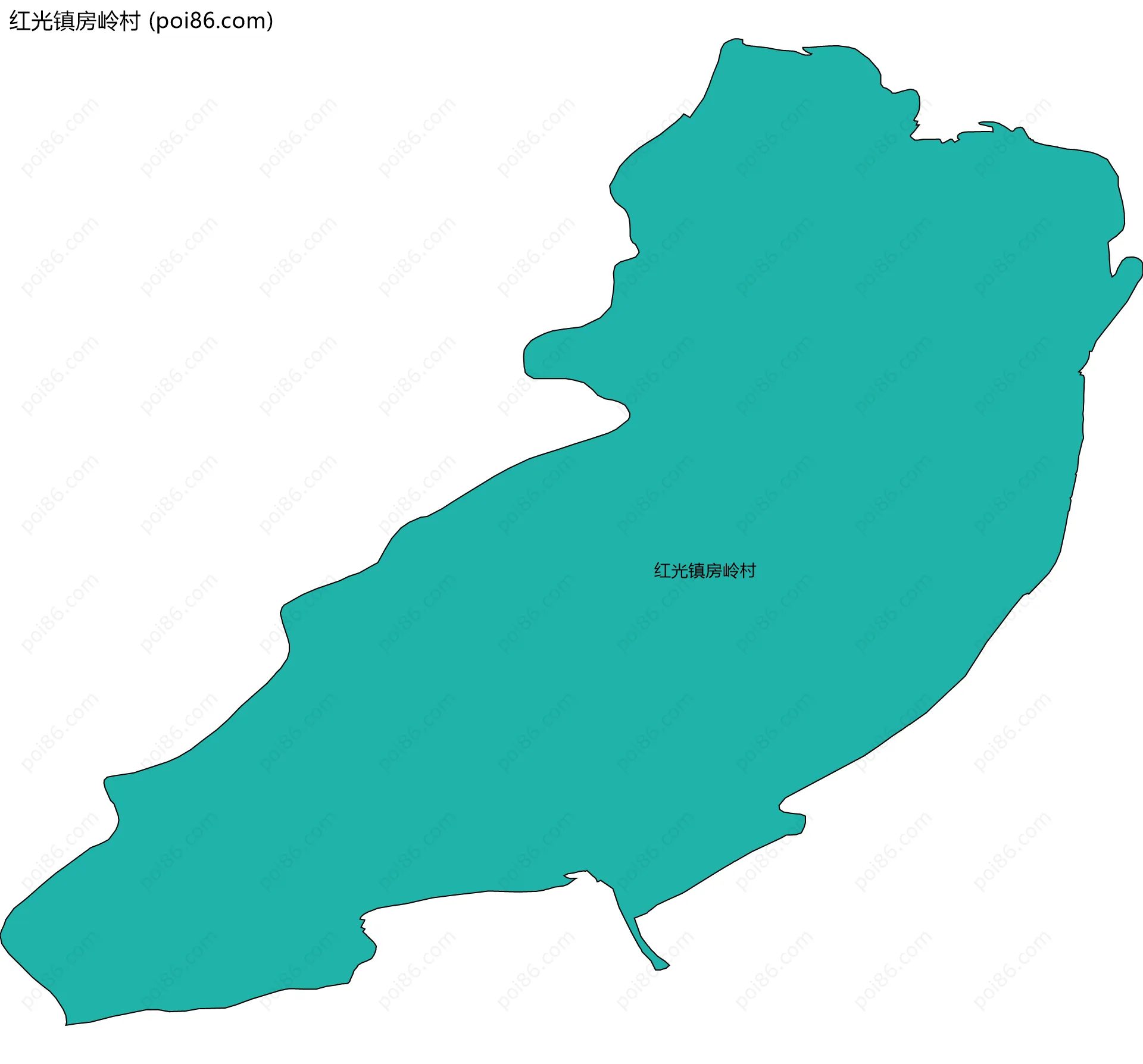 红光镇房岭村边界地图
