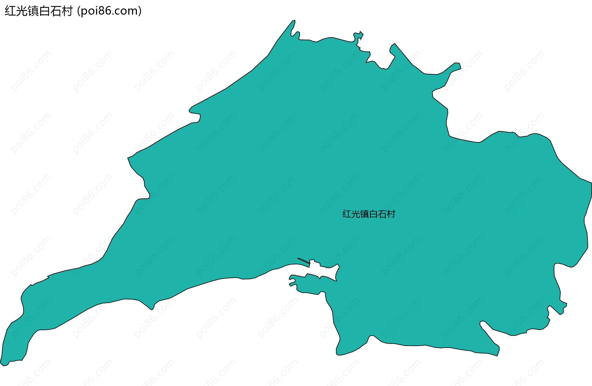 红光镇白石村边界地图