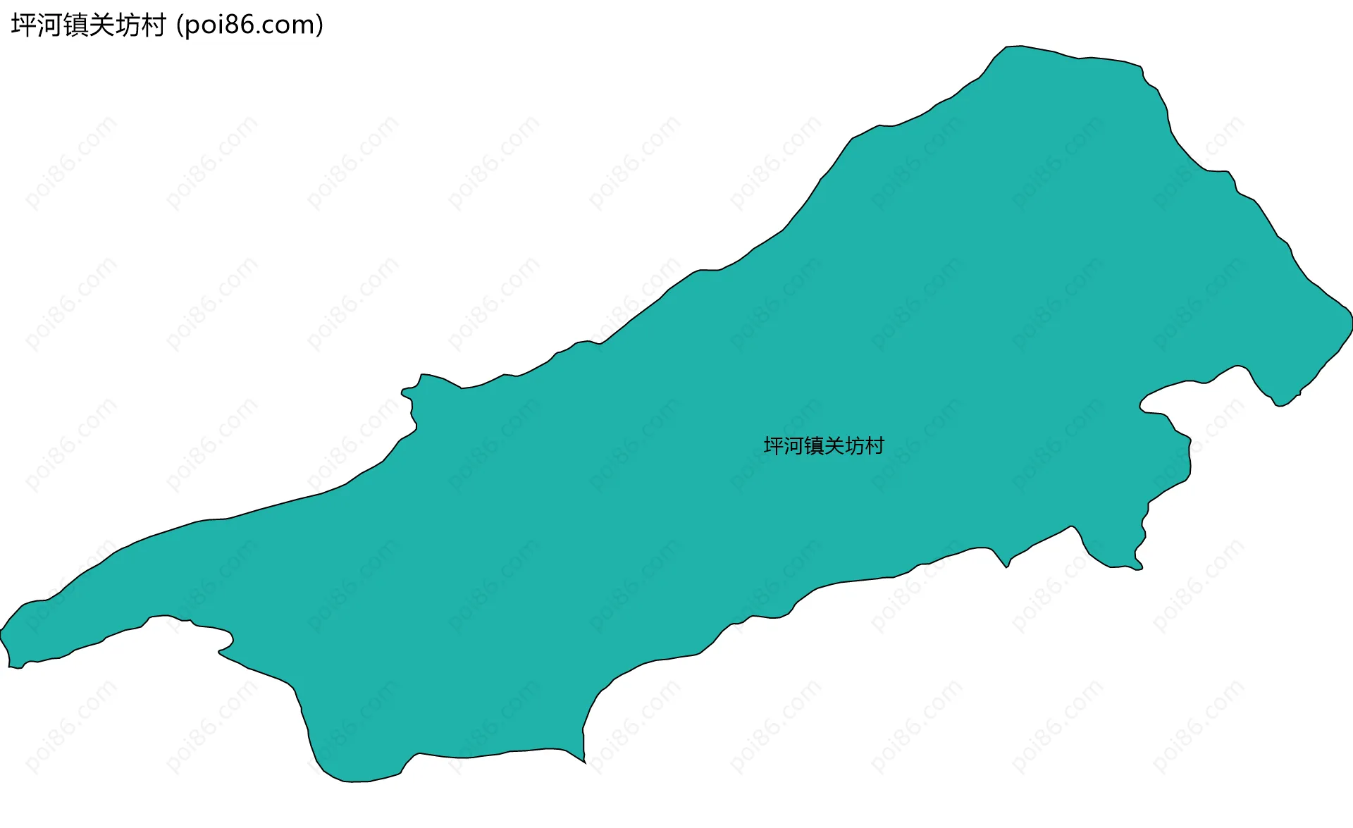 坪河镇关坊村边界地图