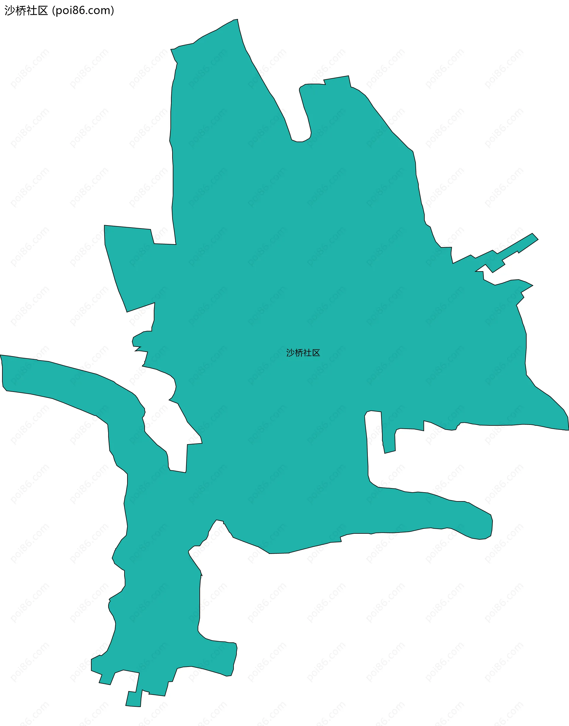 沙桥社区边界地图