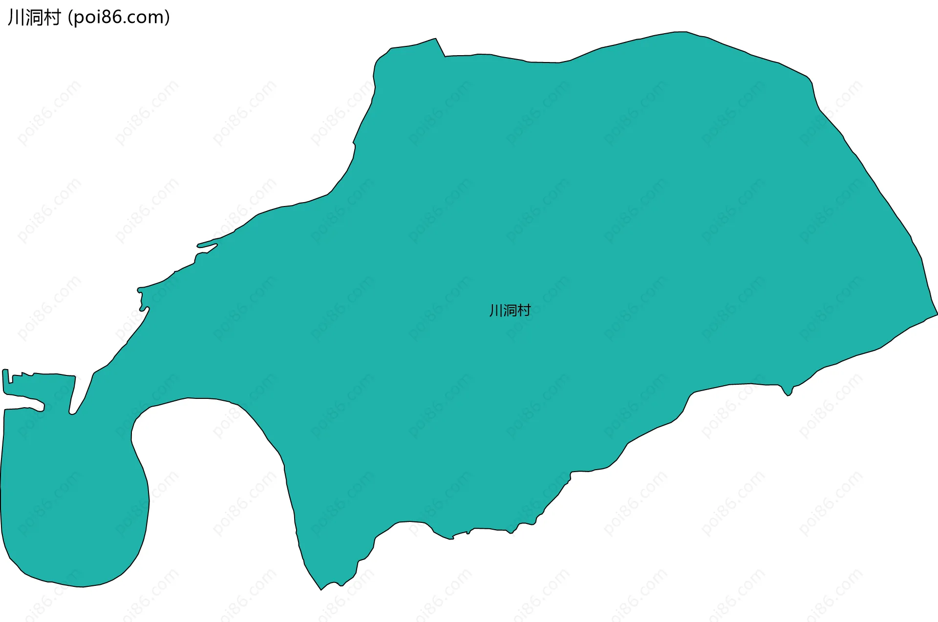 川洞村边界地图