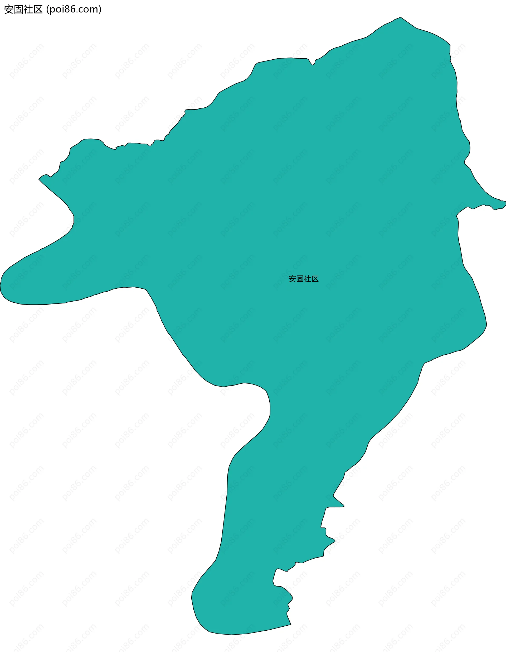 安固社区边界地图
