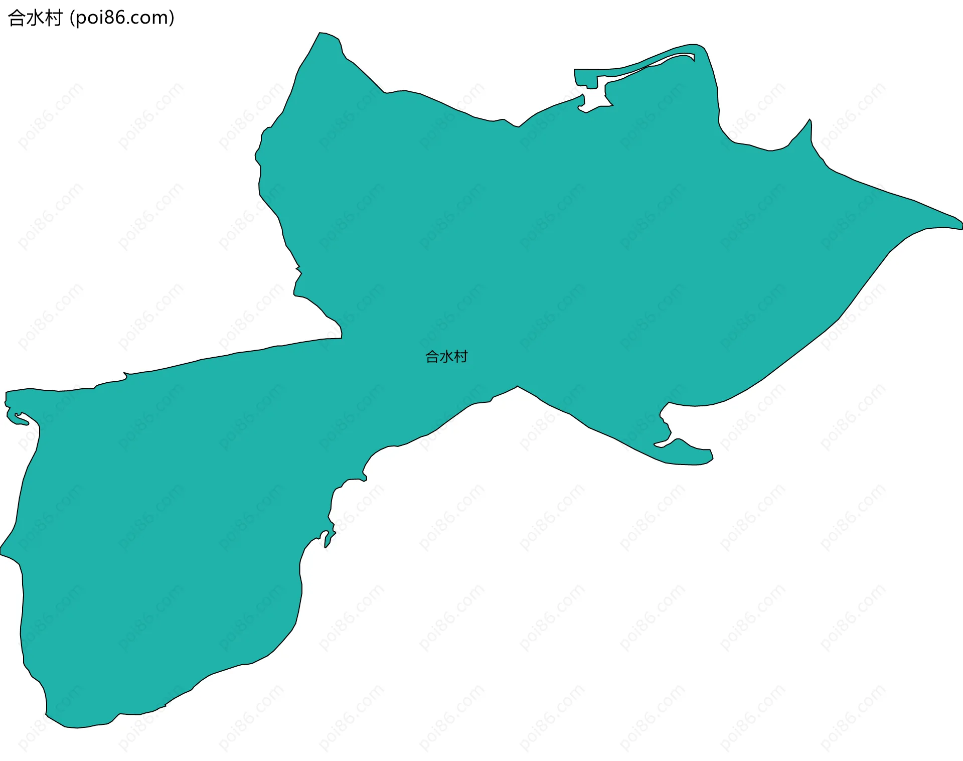 合水村边界地图