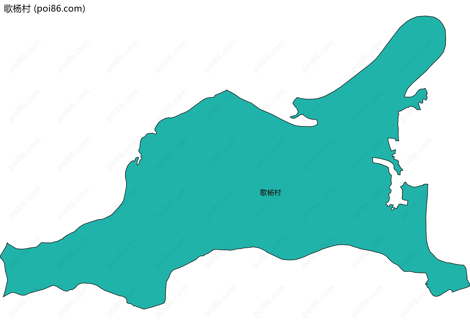 歌杨村边界地图