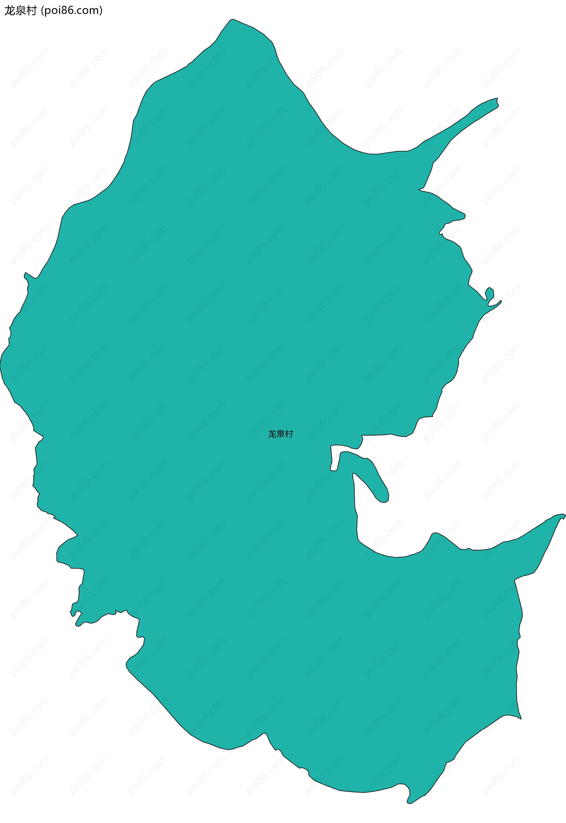 龙泉村边界地图