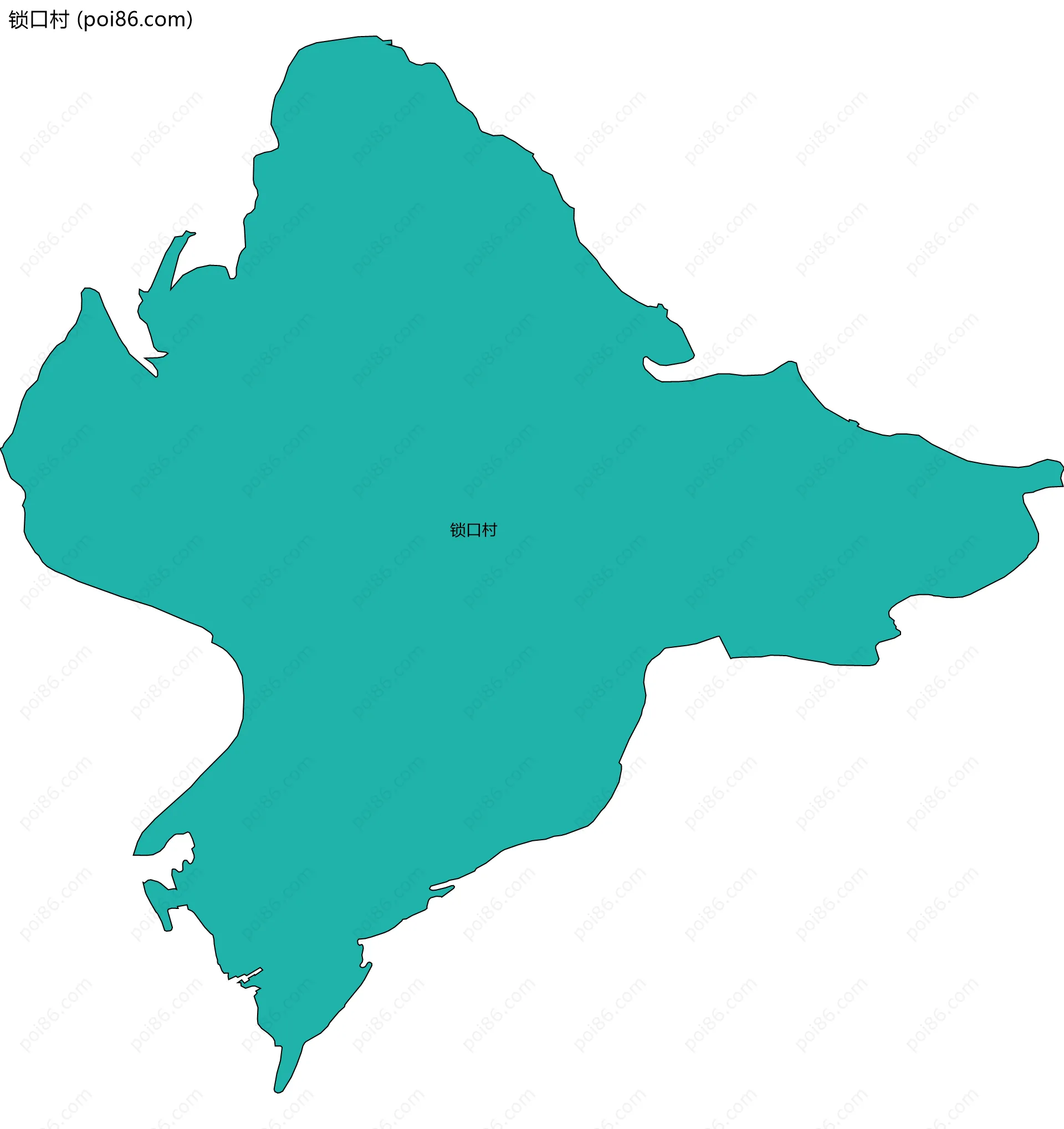 锁口村边界地图