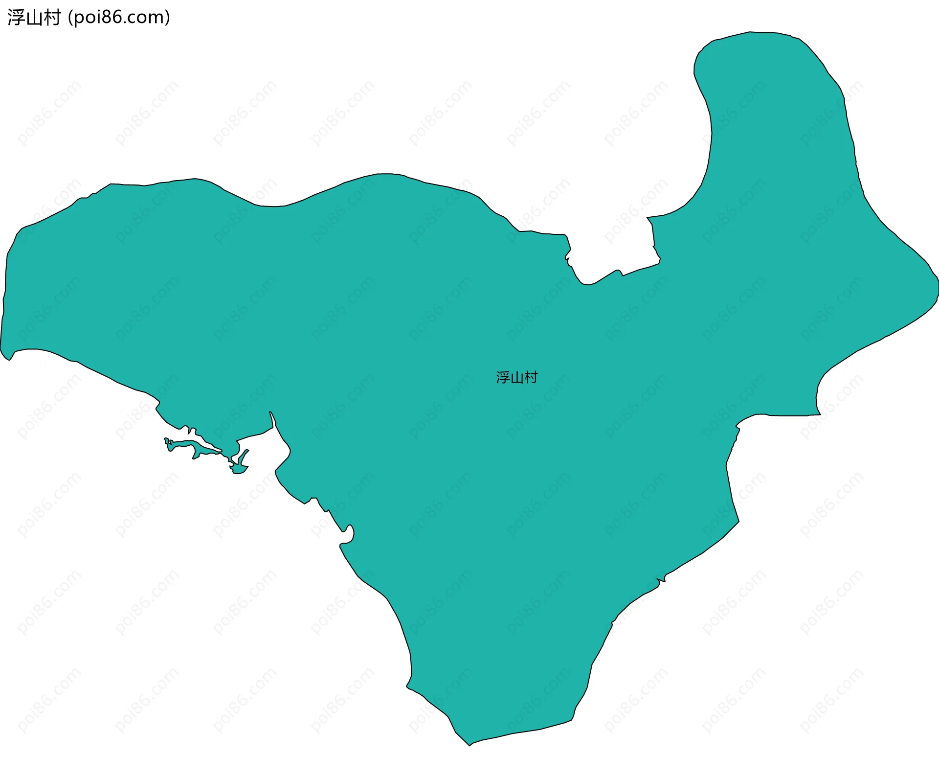 浮山村边界地图