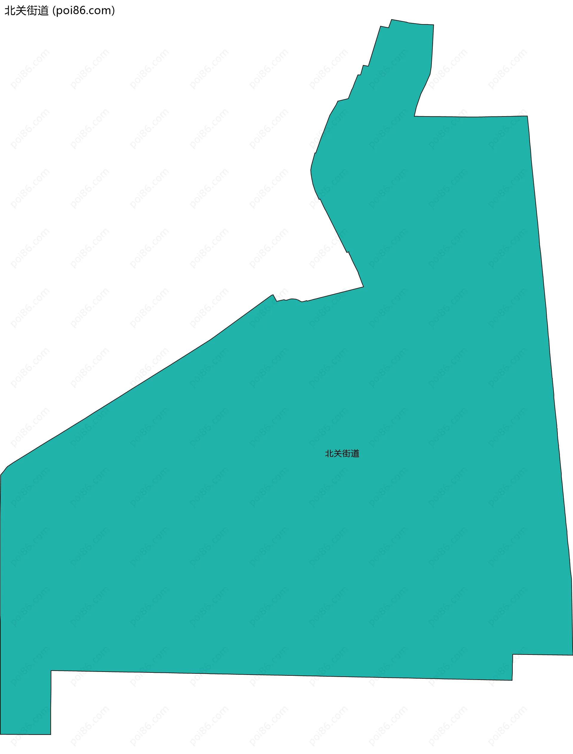 北关街道边界地图