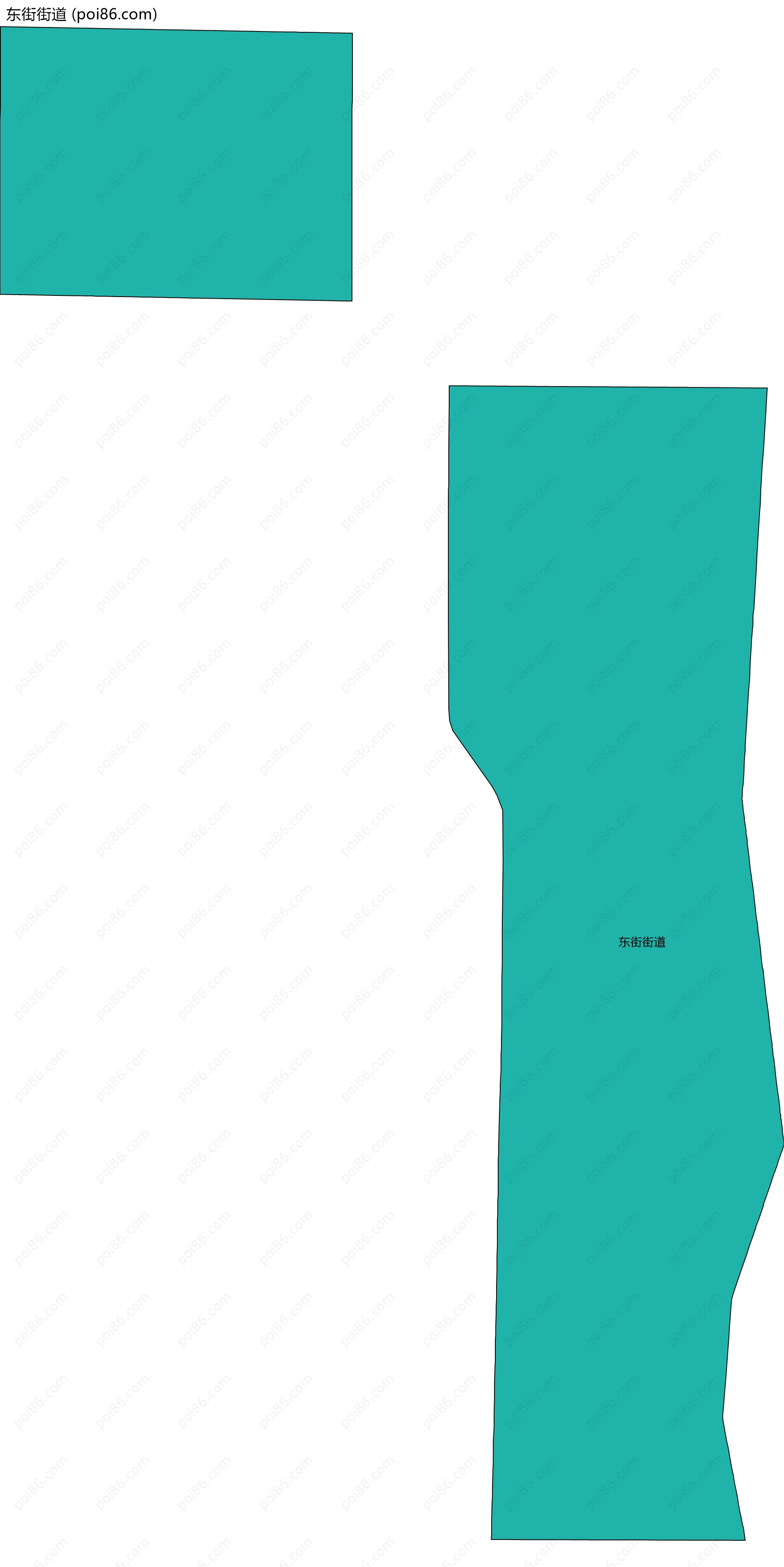 东街街道边界地图