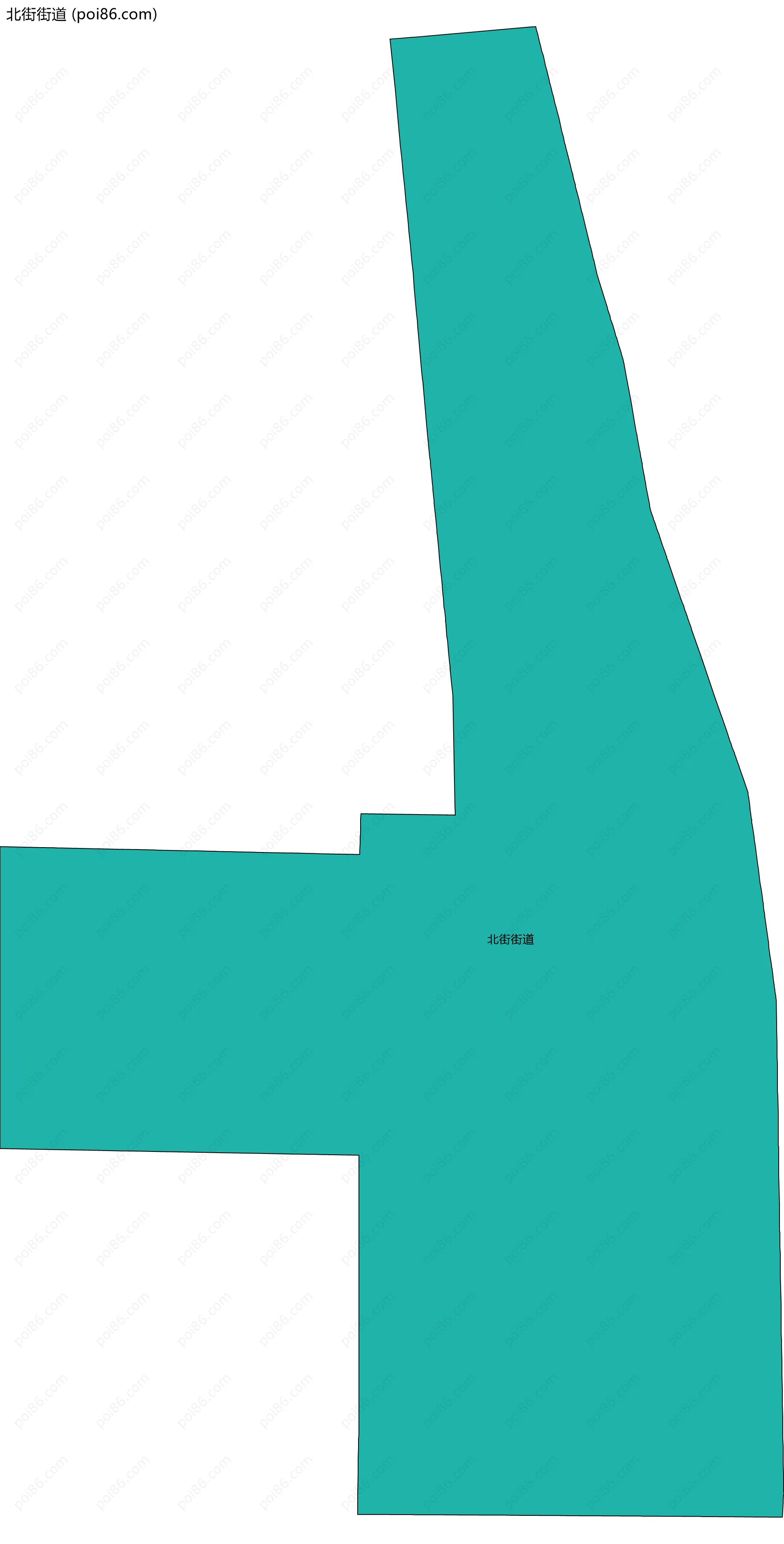 北街街道边界地图