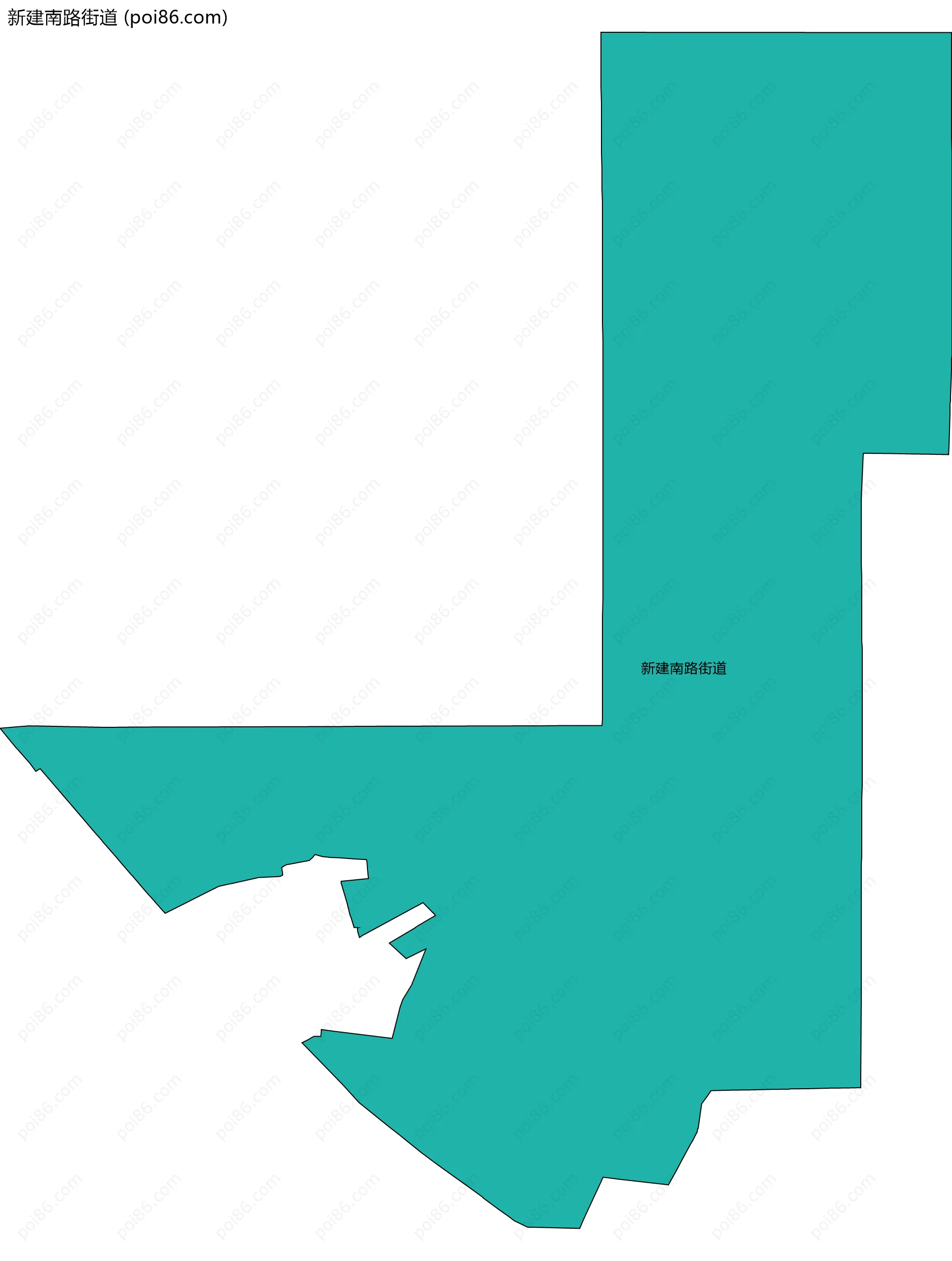 新建南路街道边界地图