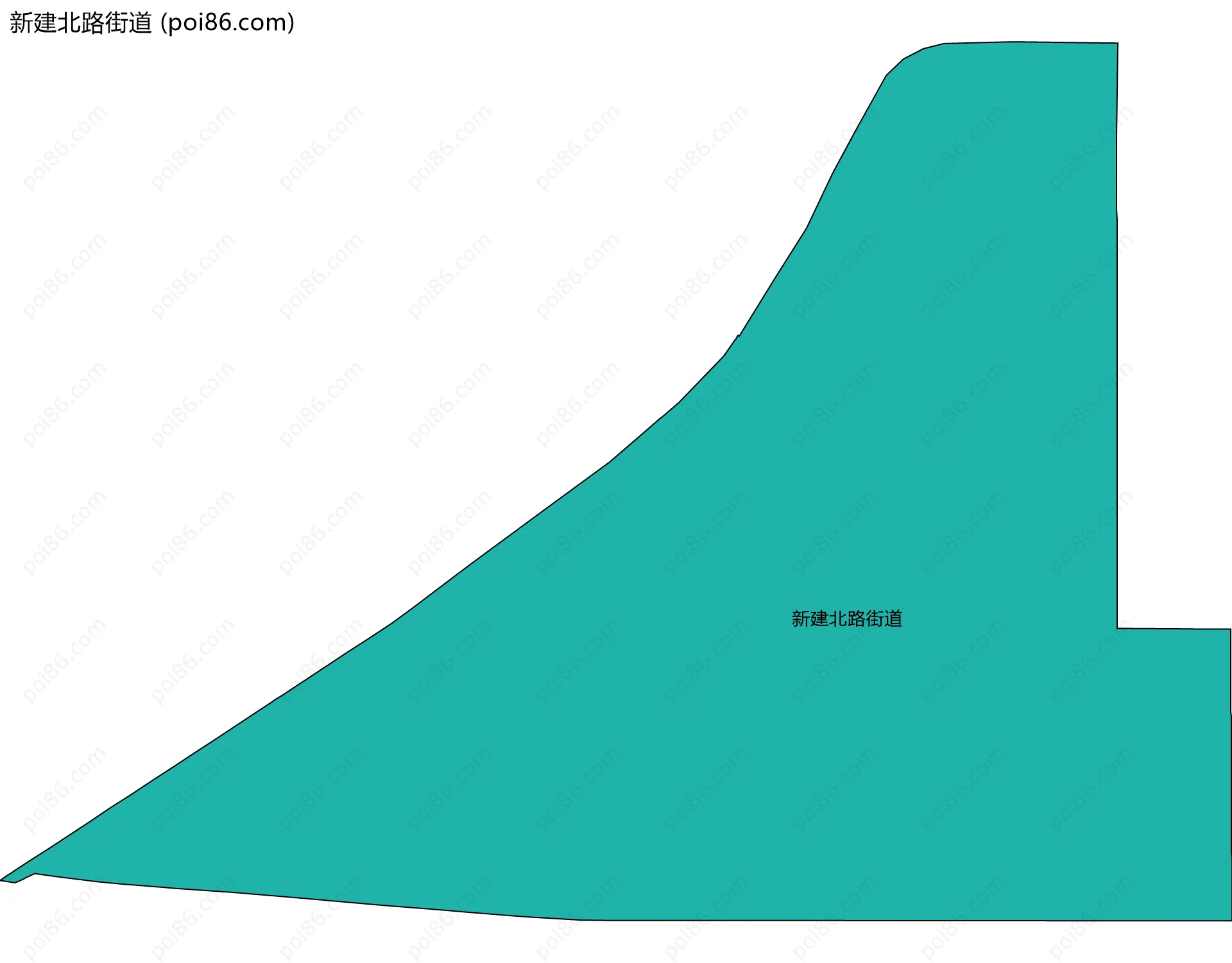 新建北路街道边界地图