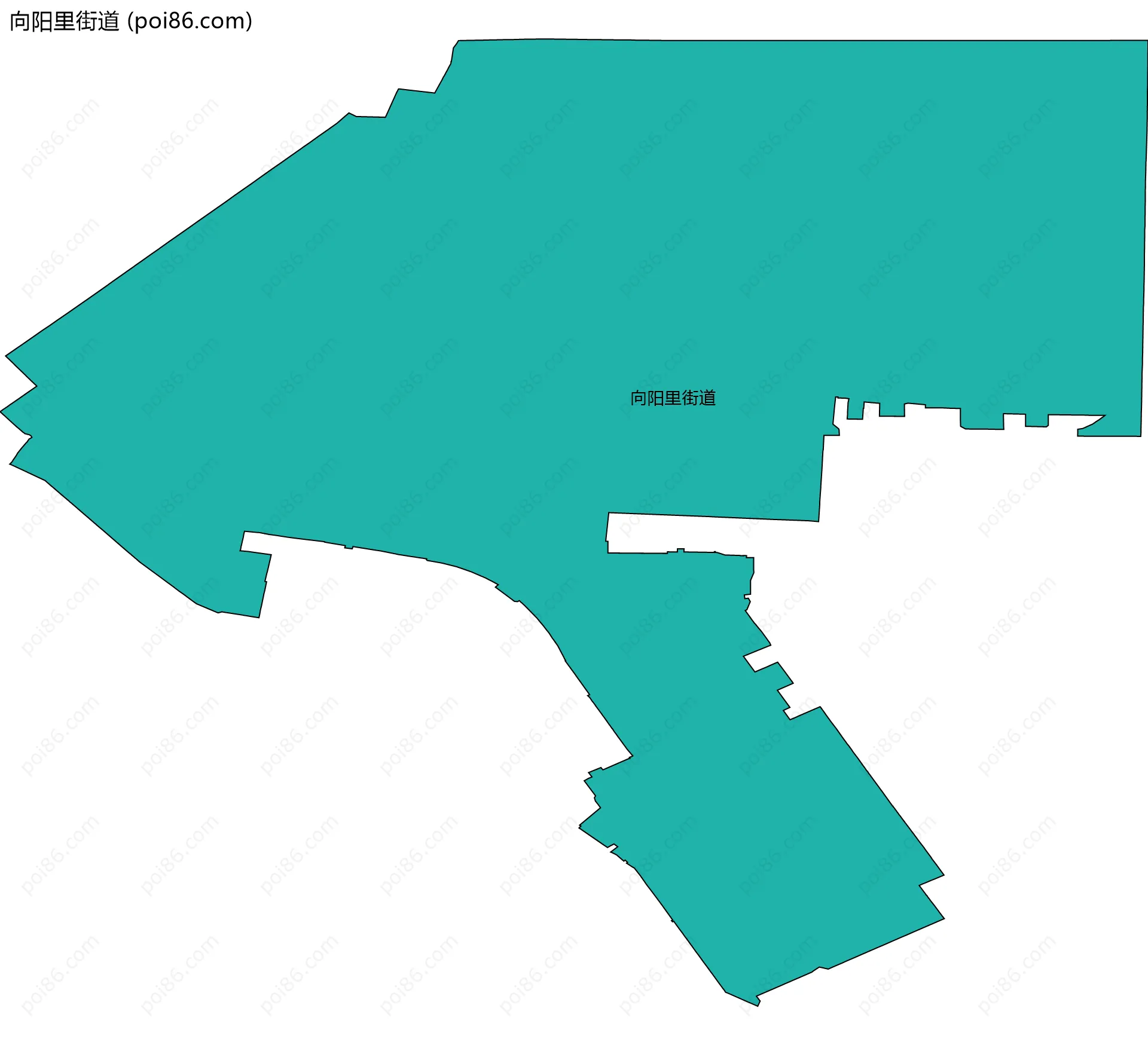 向阳里街道边界地图