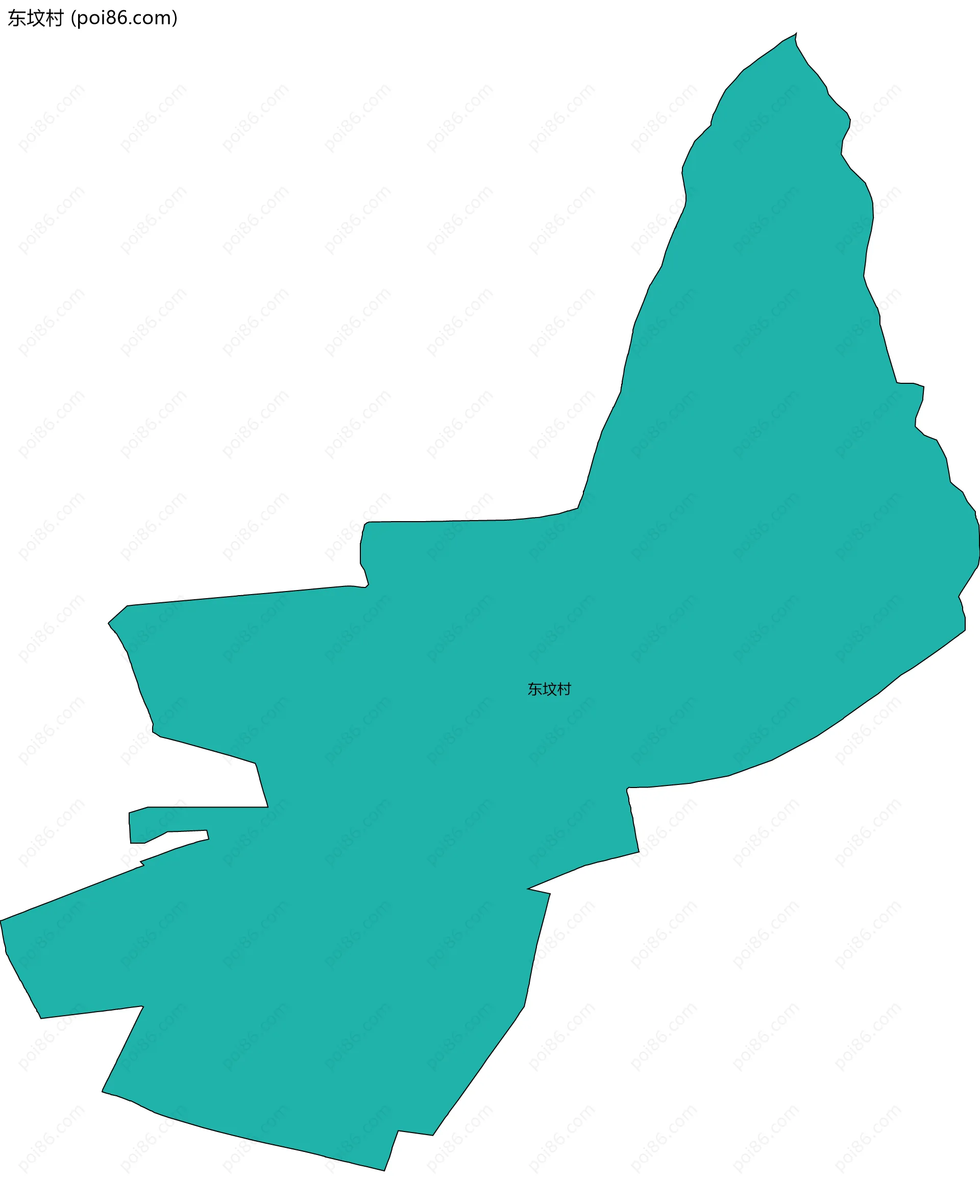 东坟村边界地图