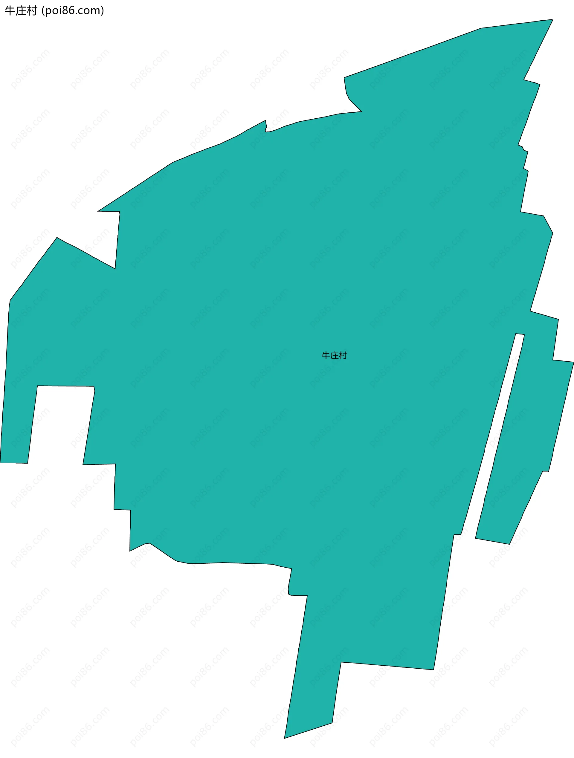 牛庄村边界地图