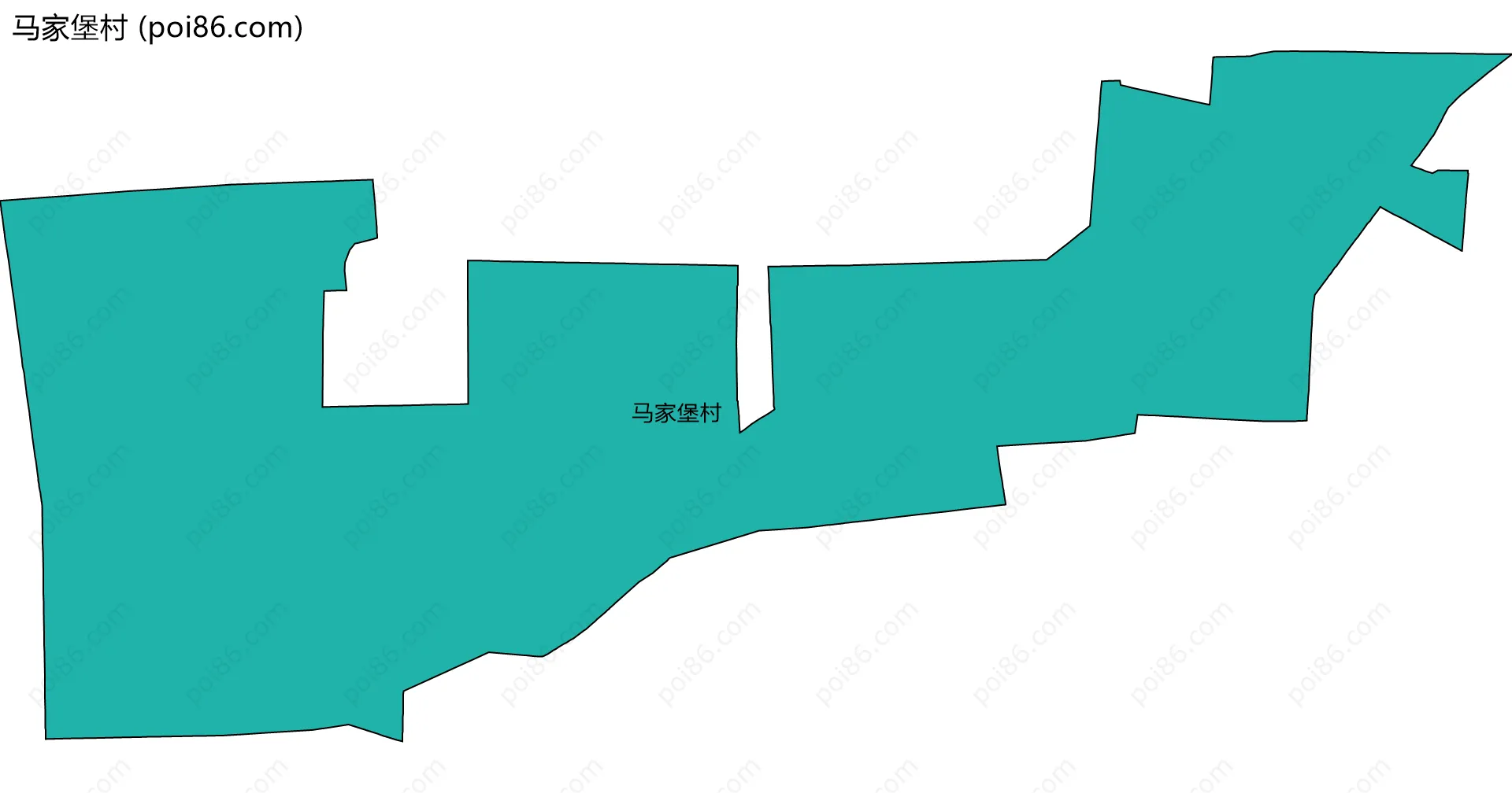 马家堡村边界地图