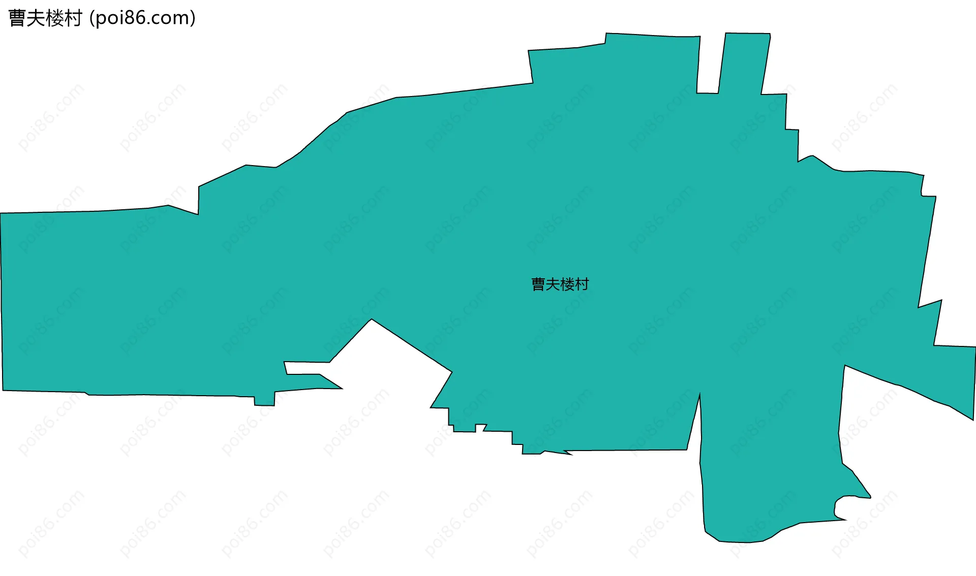 曹夫楼村边界地图