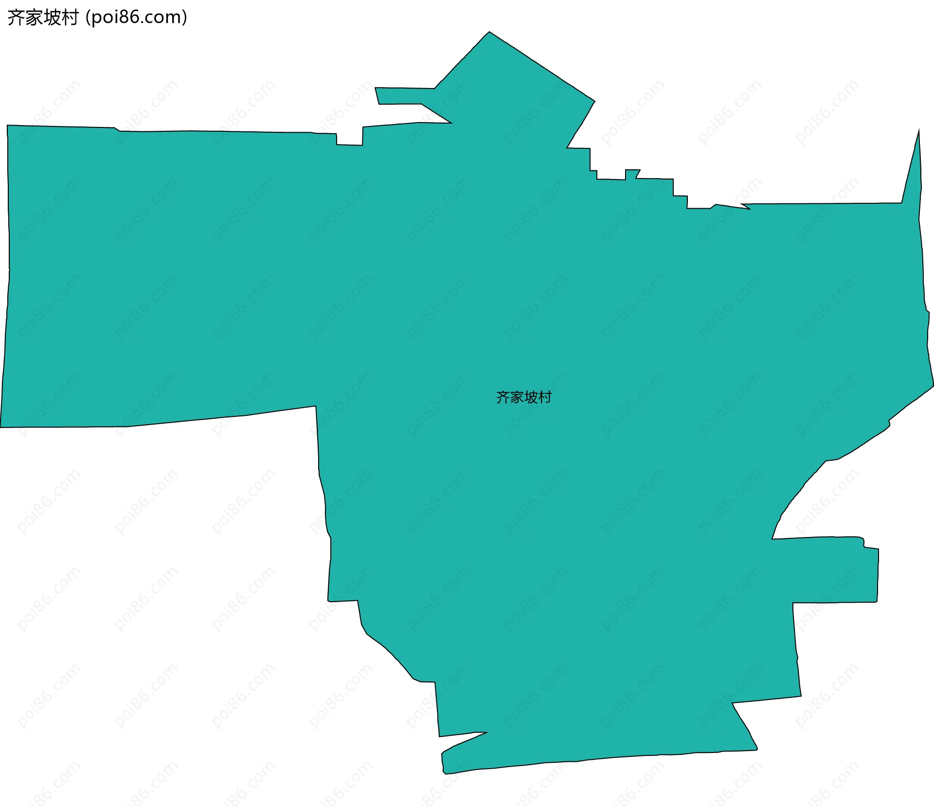 齐家坡村边界地图