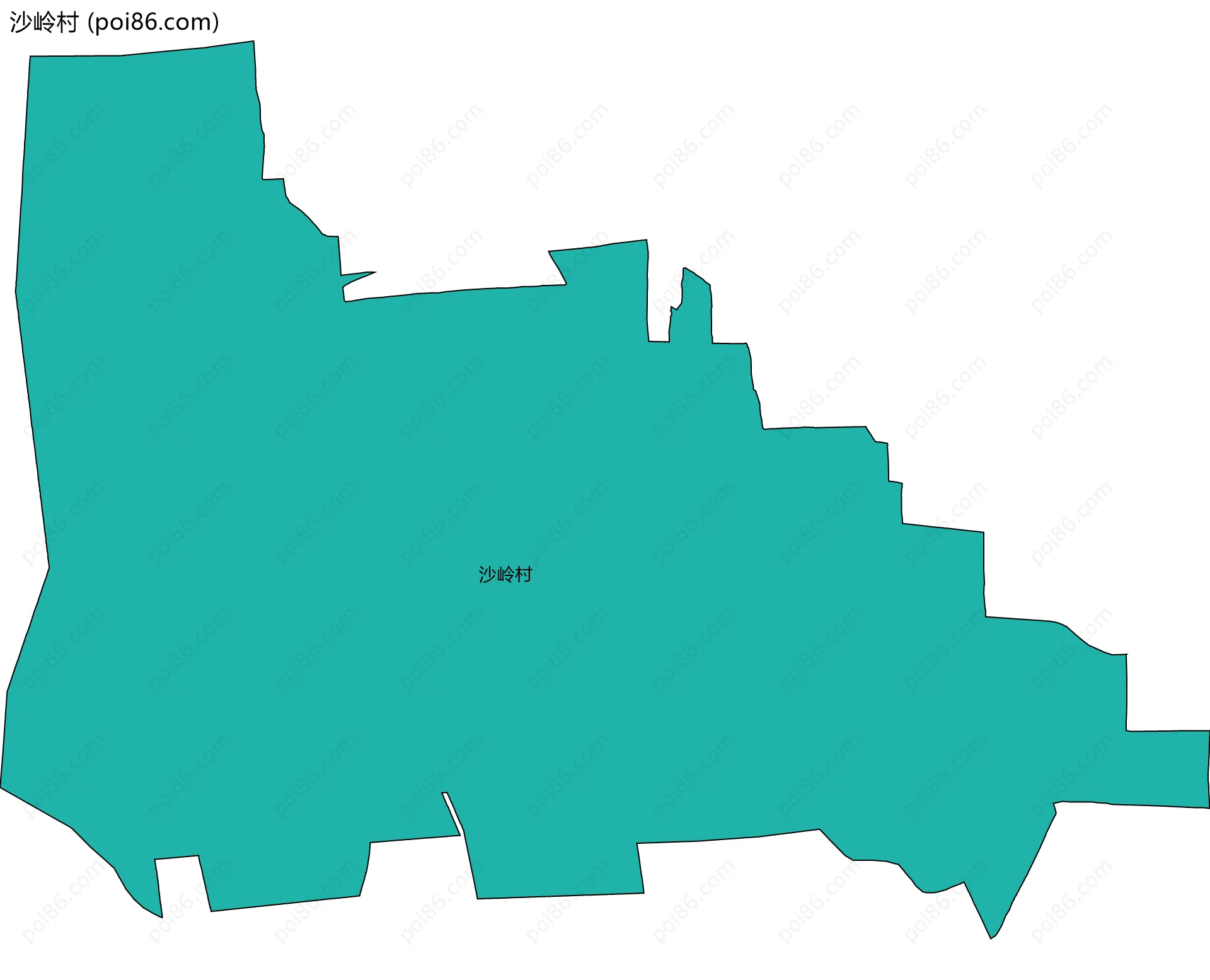 沙岭村边界地图