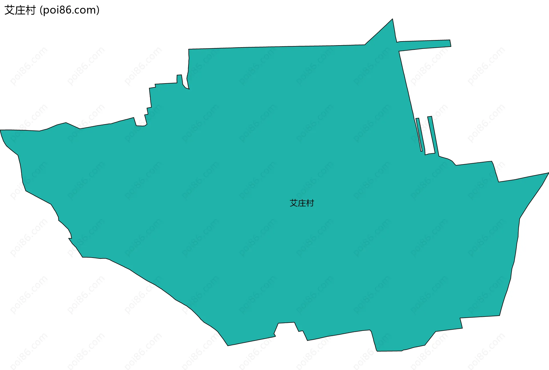艾庄村边界地图