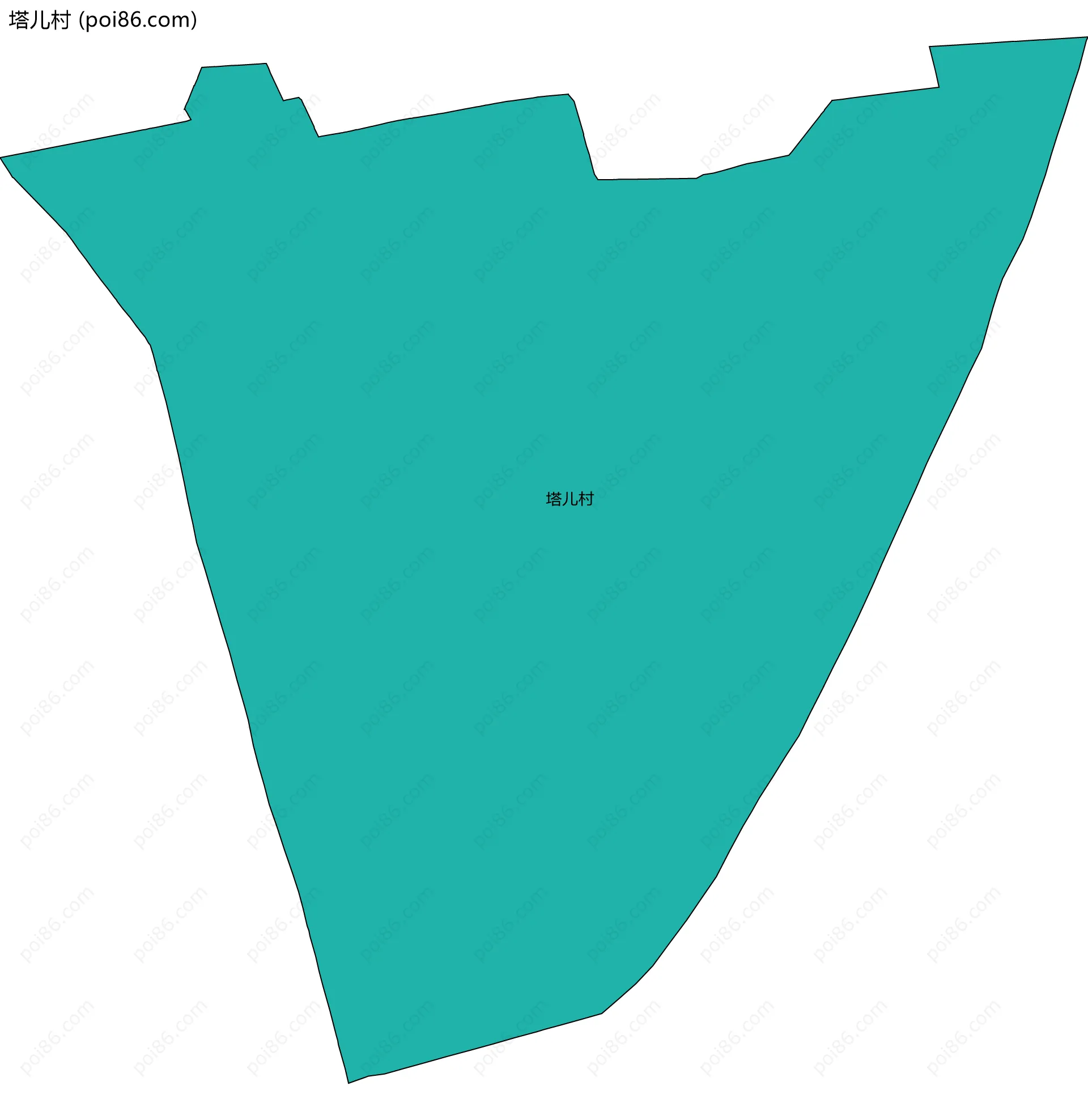 塔儿村边界地图