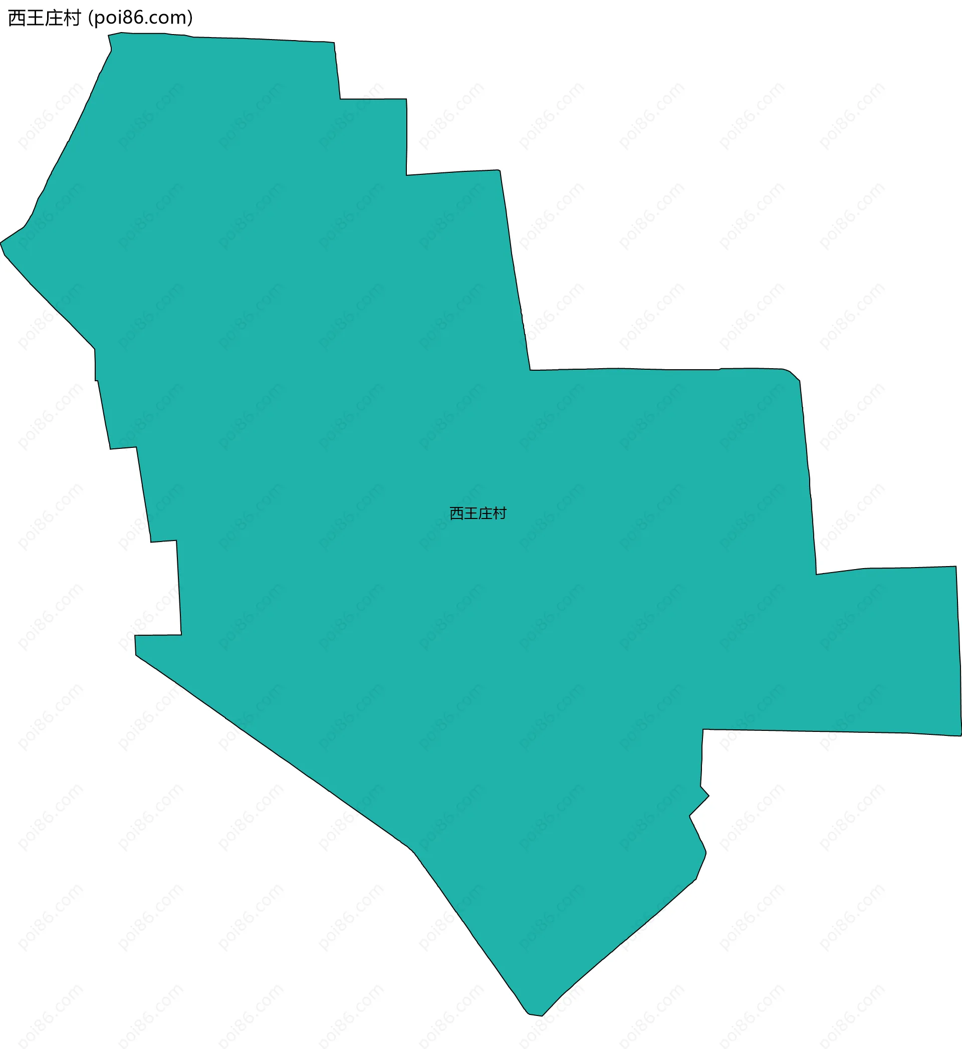 西王庄村边界地图