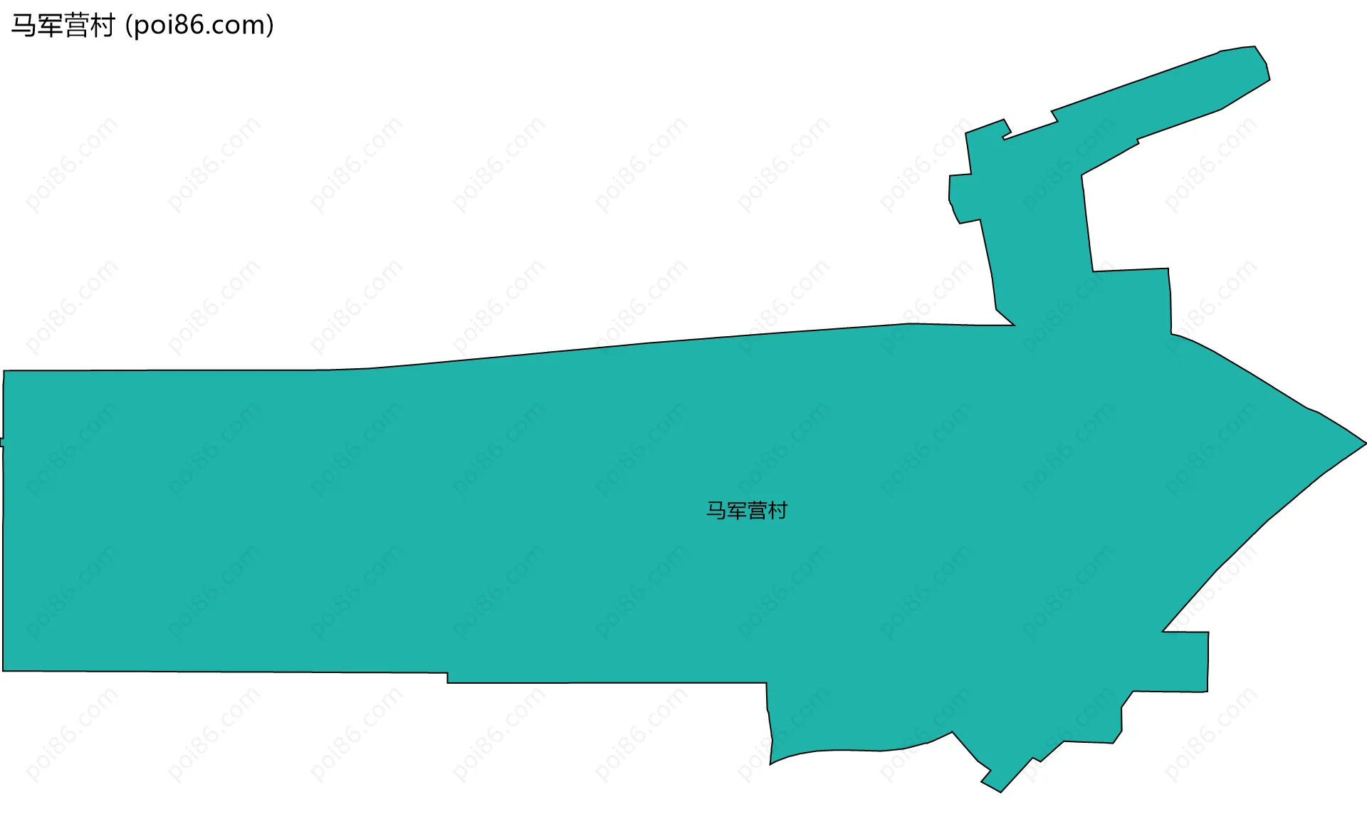 马军营村边界地图