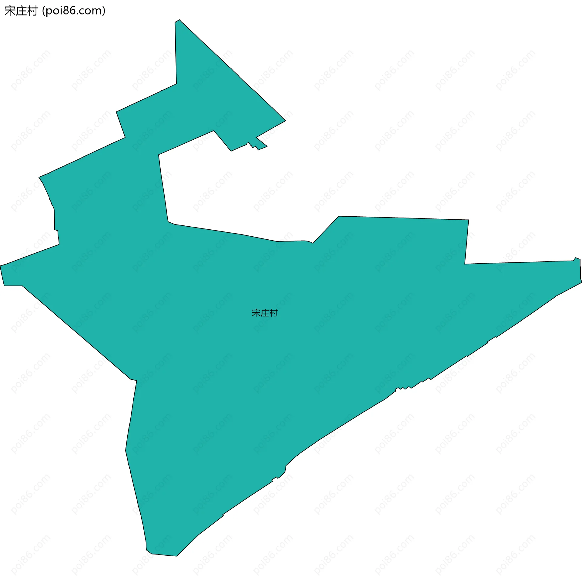 宋庄村边界地图