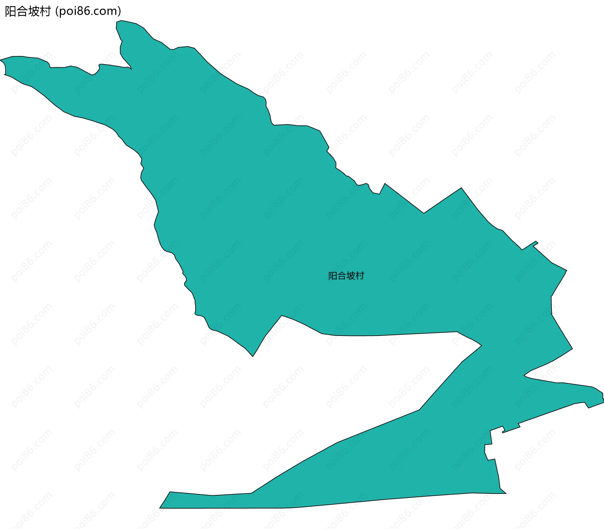 阳合坡村边界地图