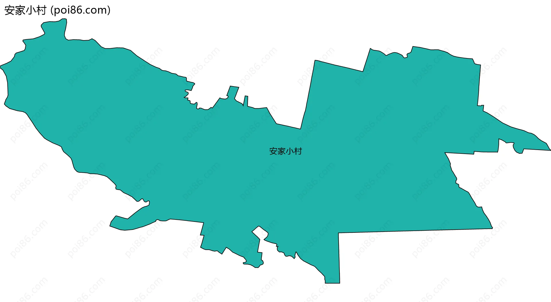 安家小村边界地图