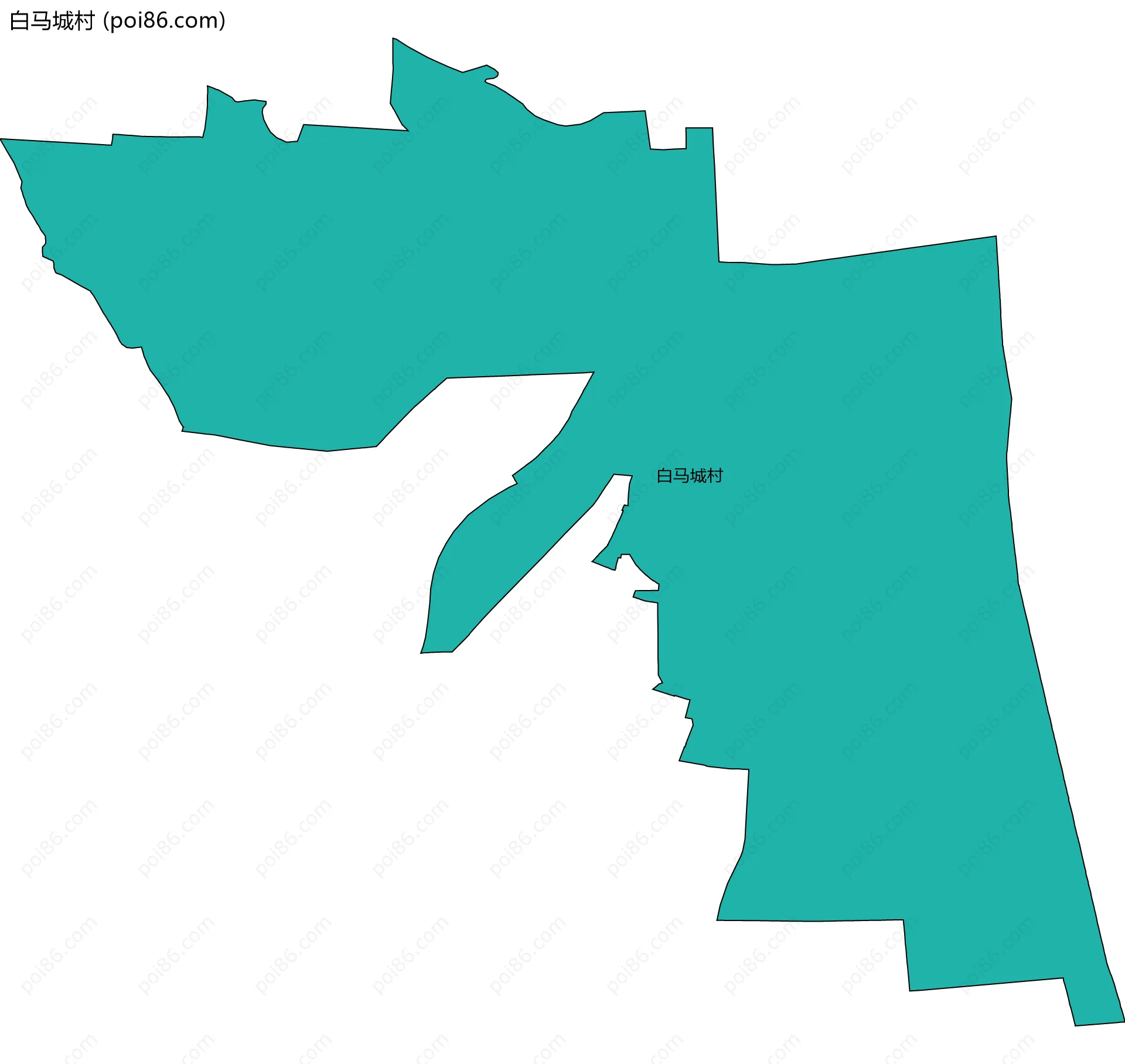 白马城村边界地图