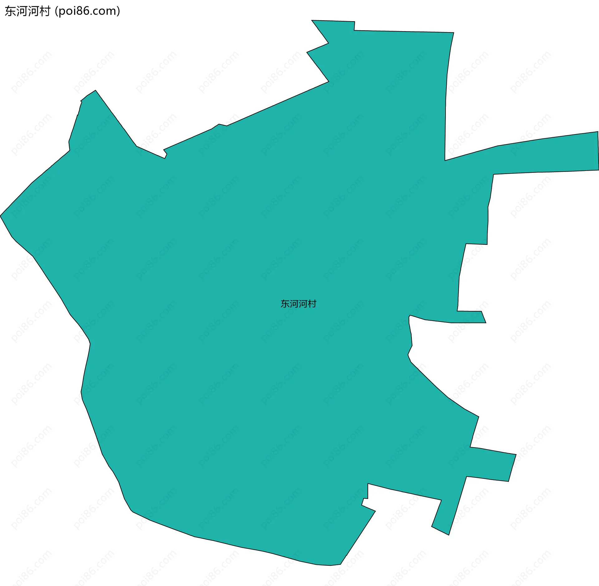 东河河村边界地图