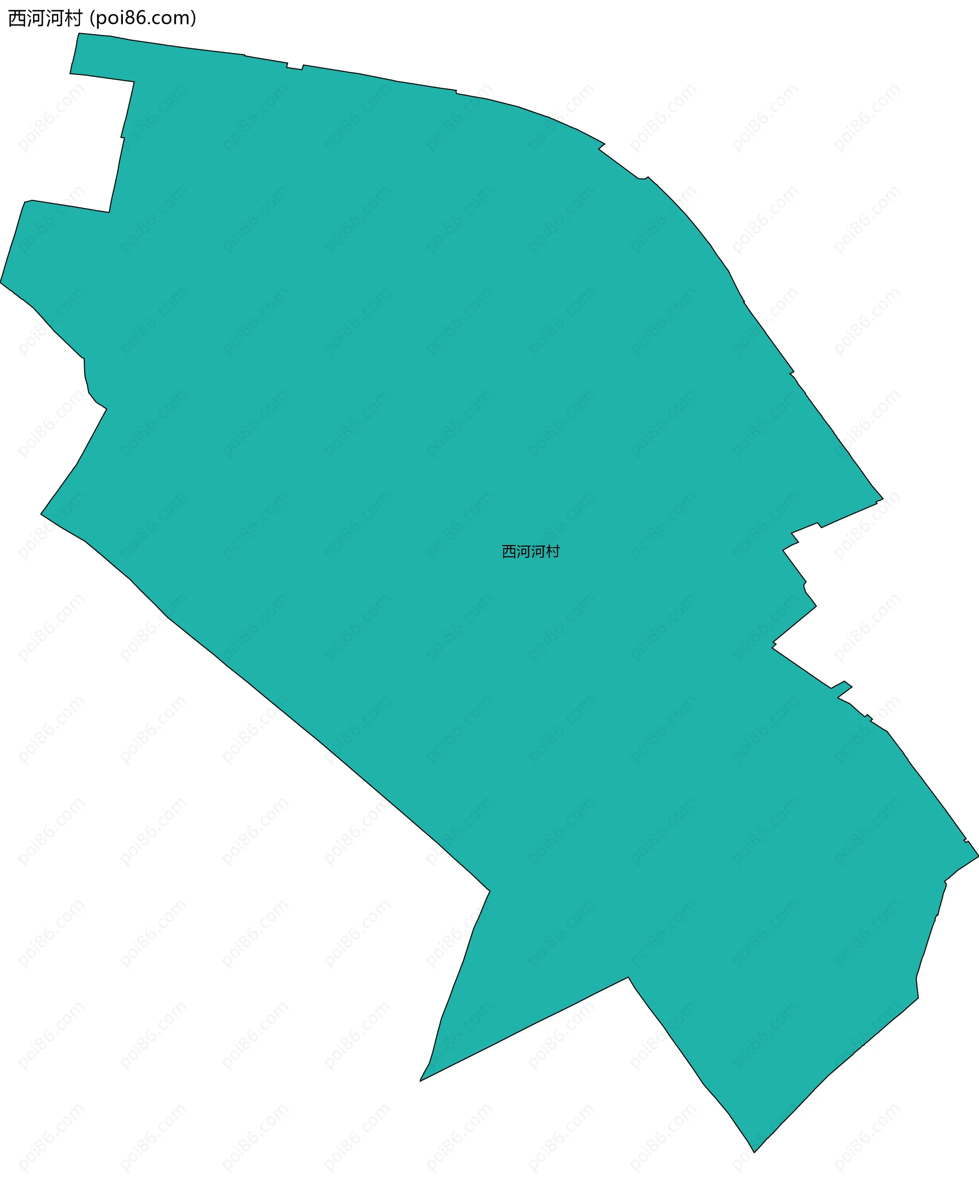 西河河村边界地图