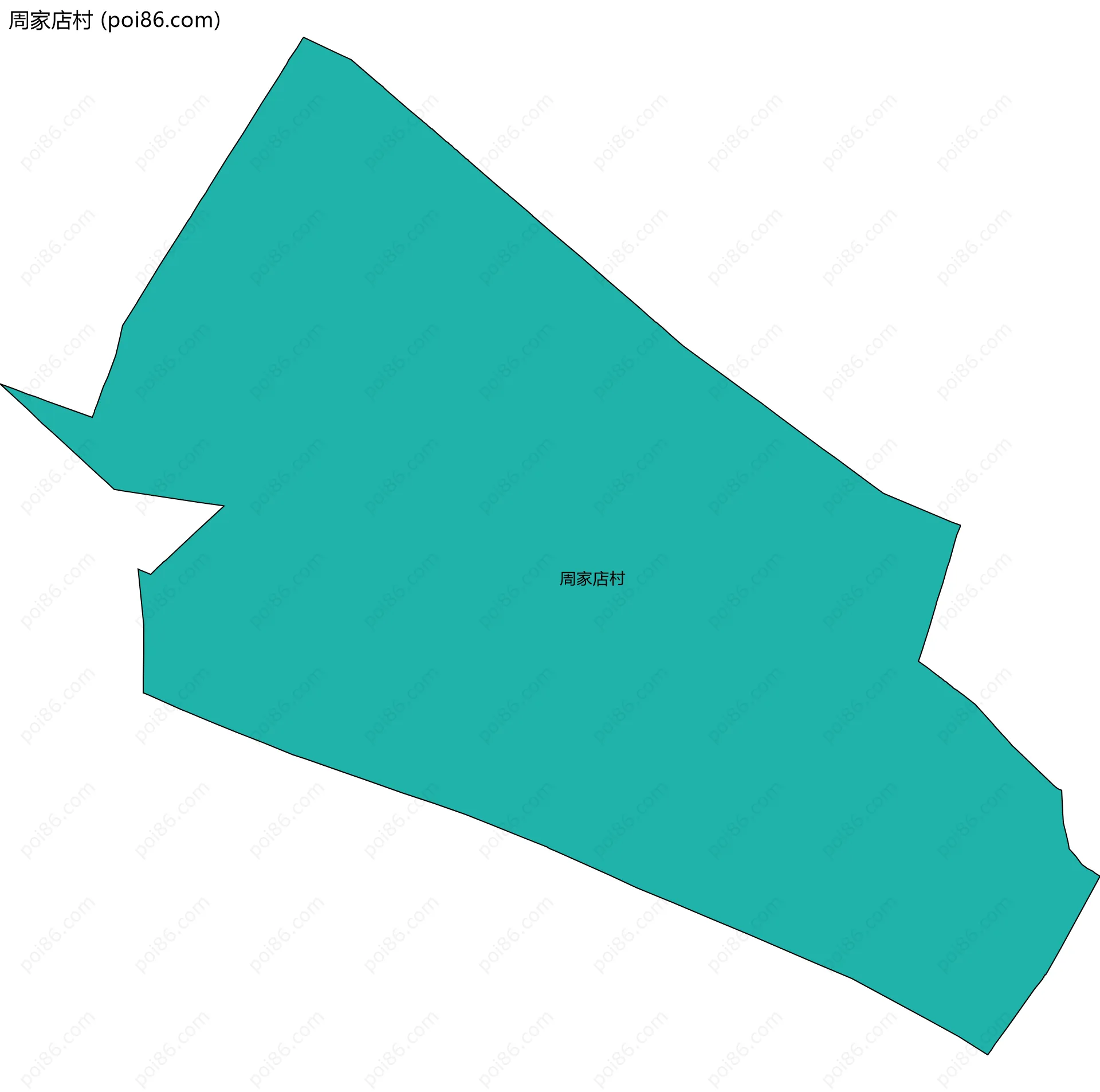 周家店村边界地图