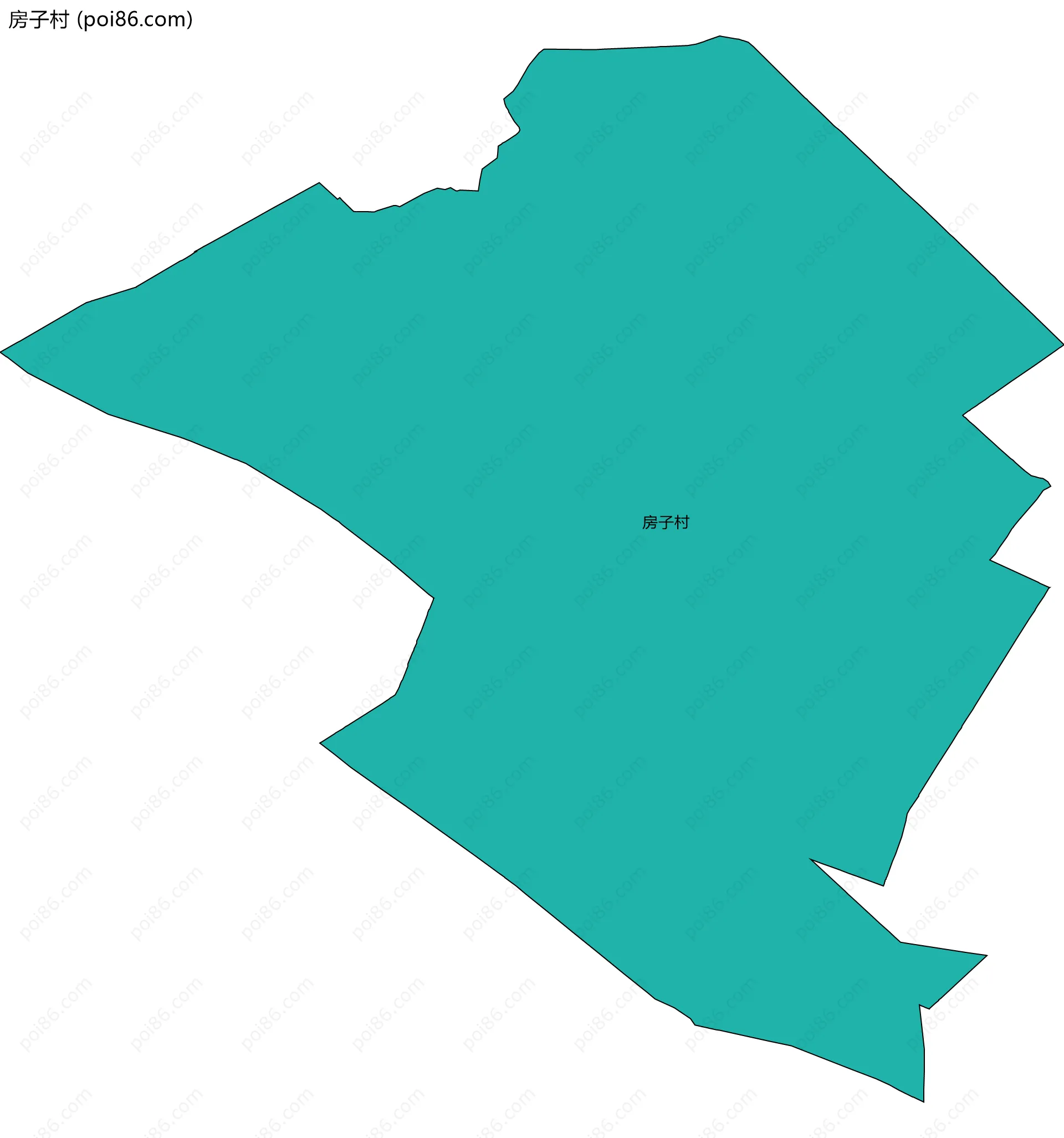 房子村边界地图