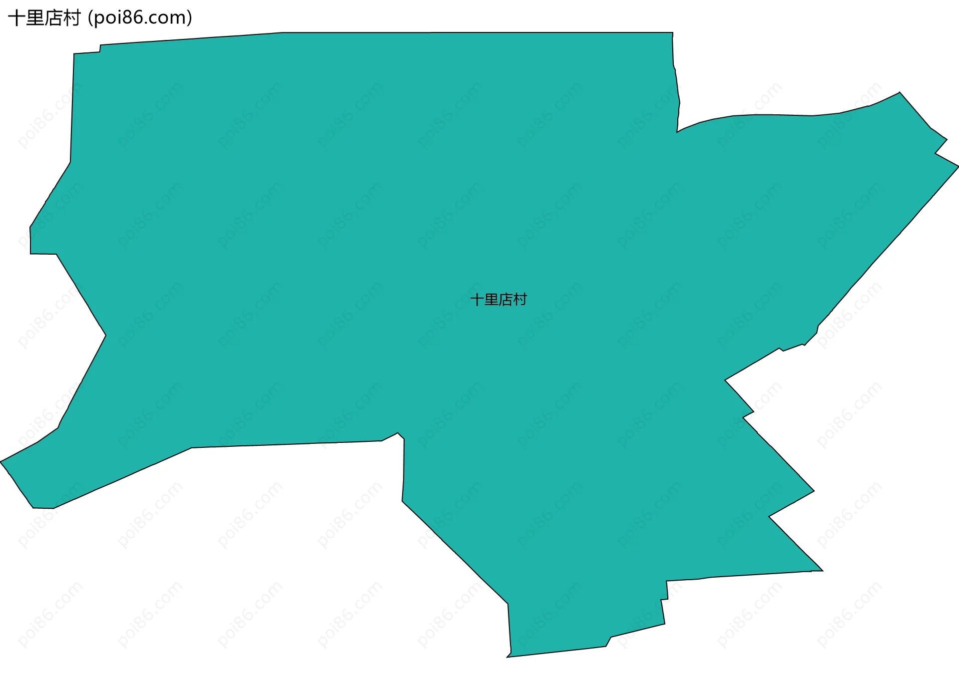 十里店村边界地图