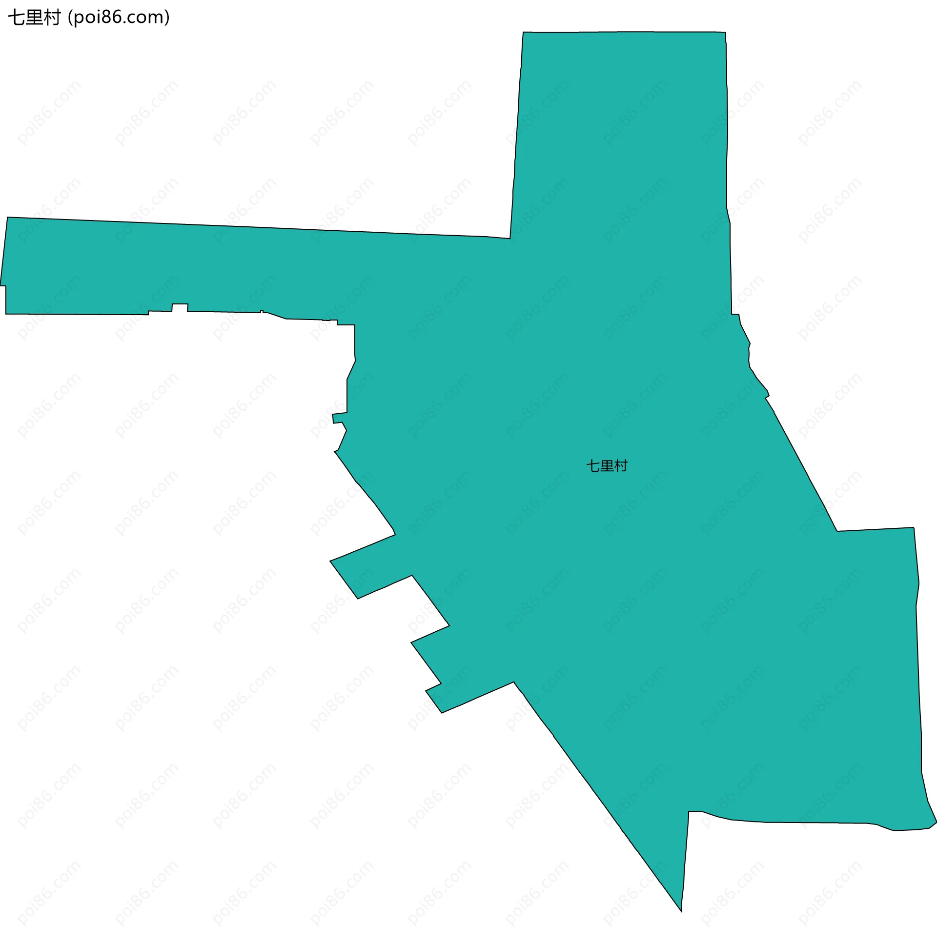 七里村边界地图