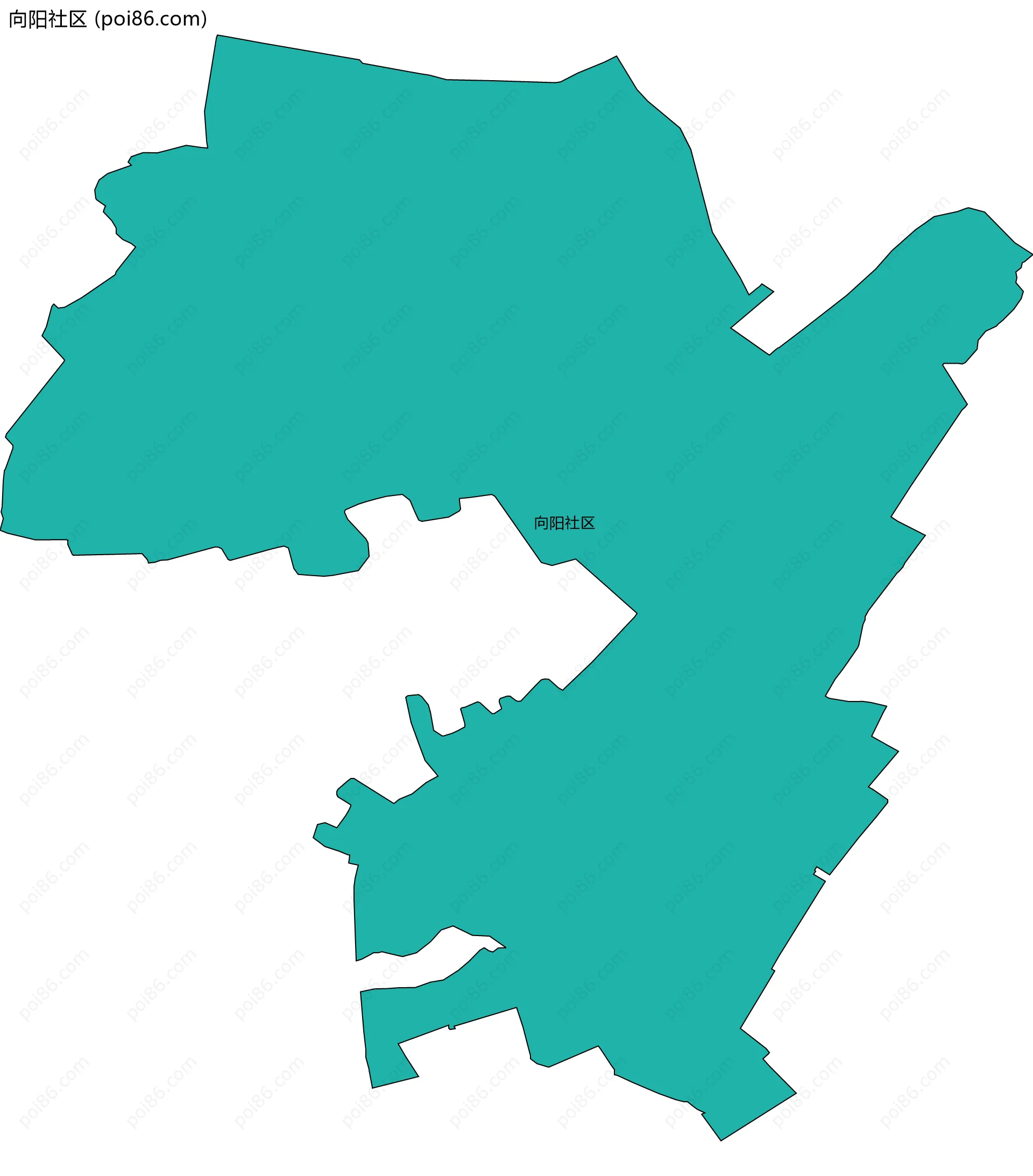 向阳社区边界地图