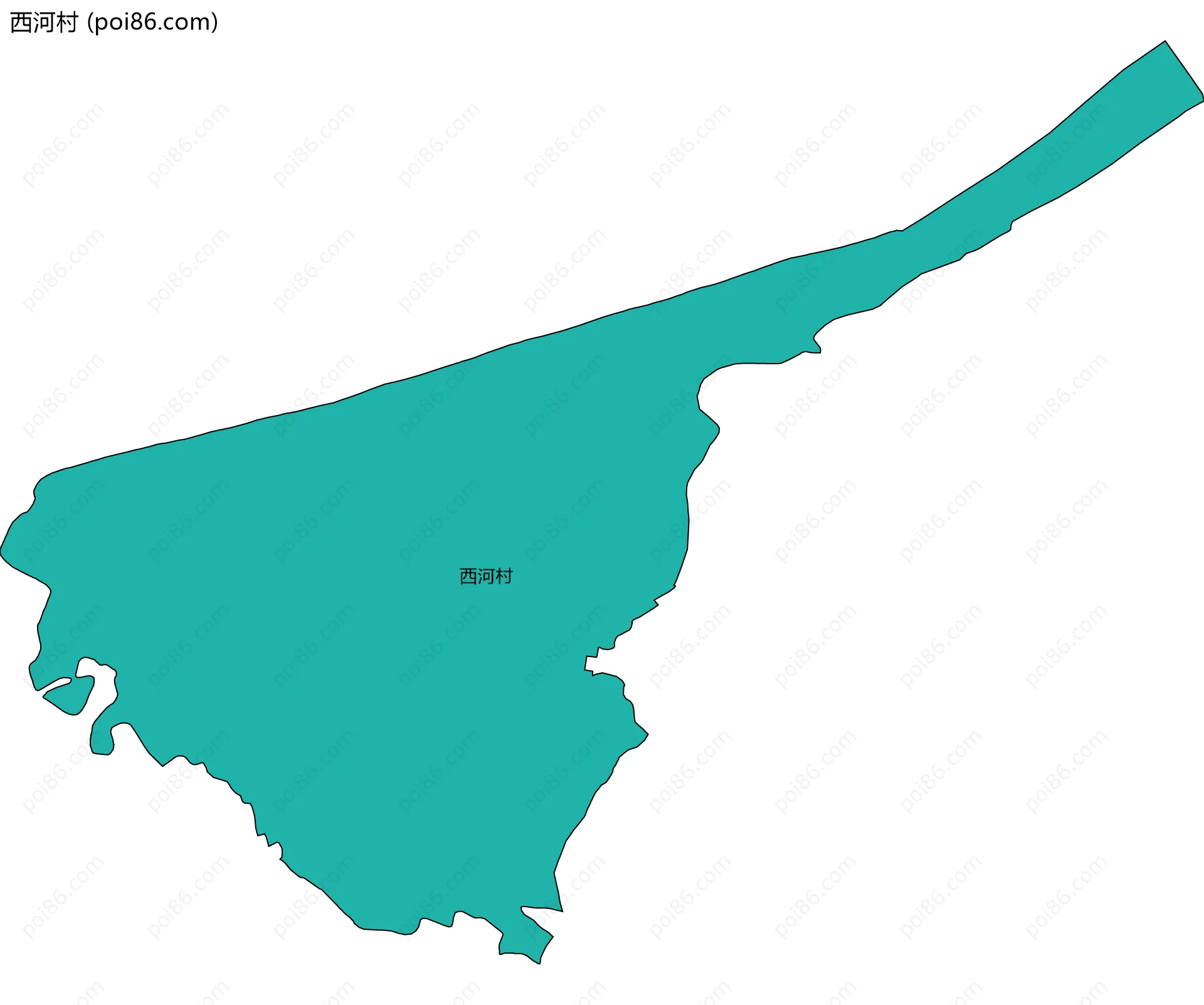 西河村边界地图