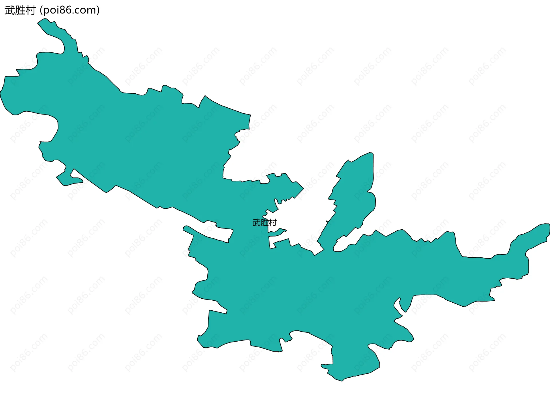 武胜村边界地图