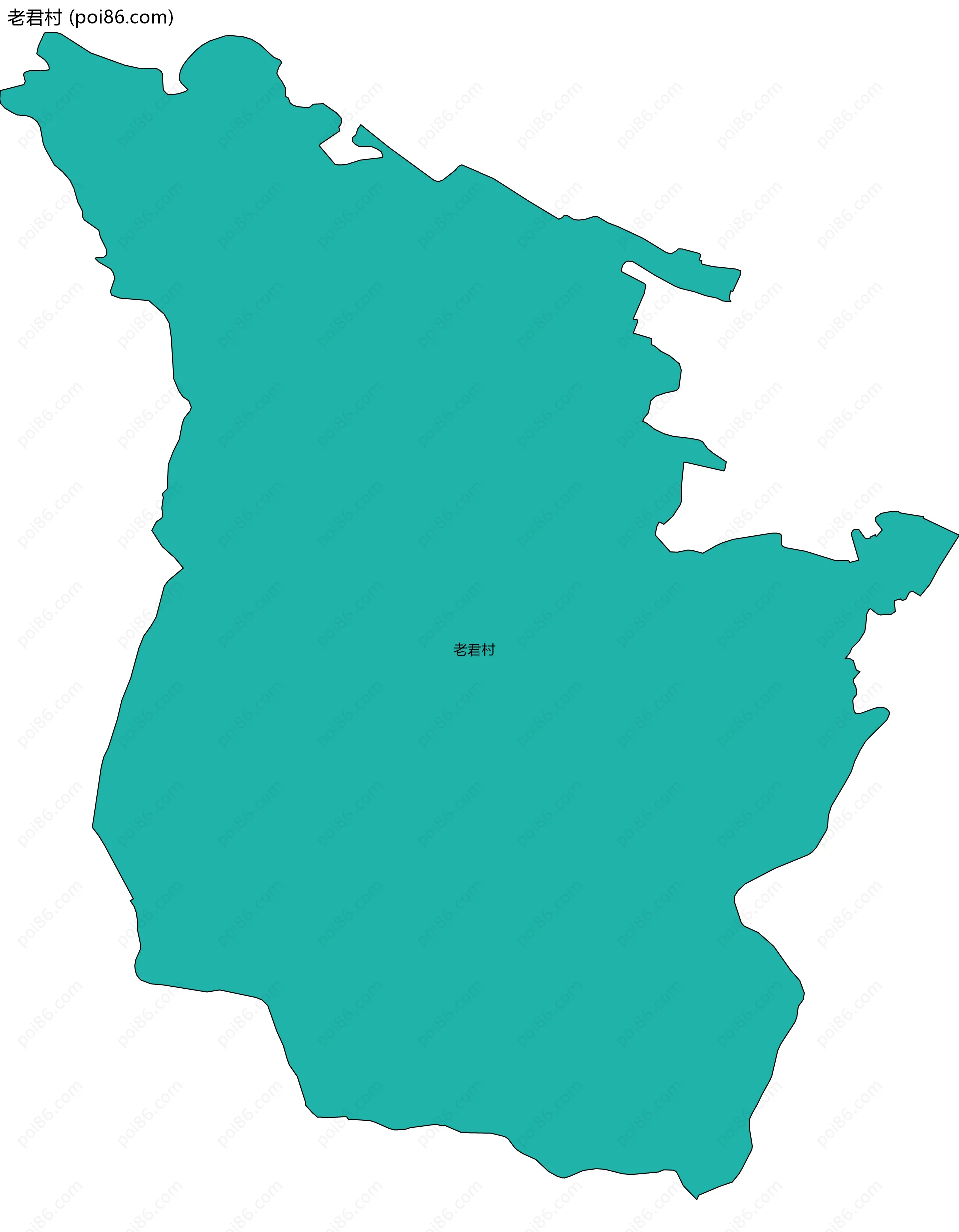 老君村边界地图