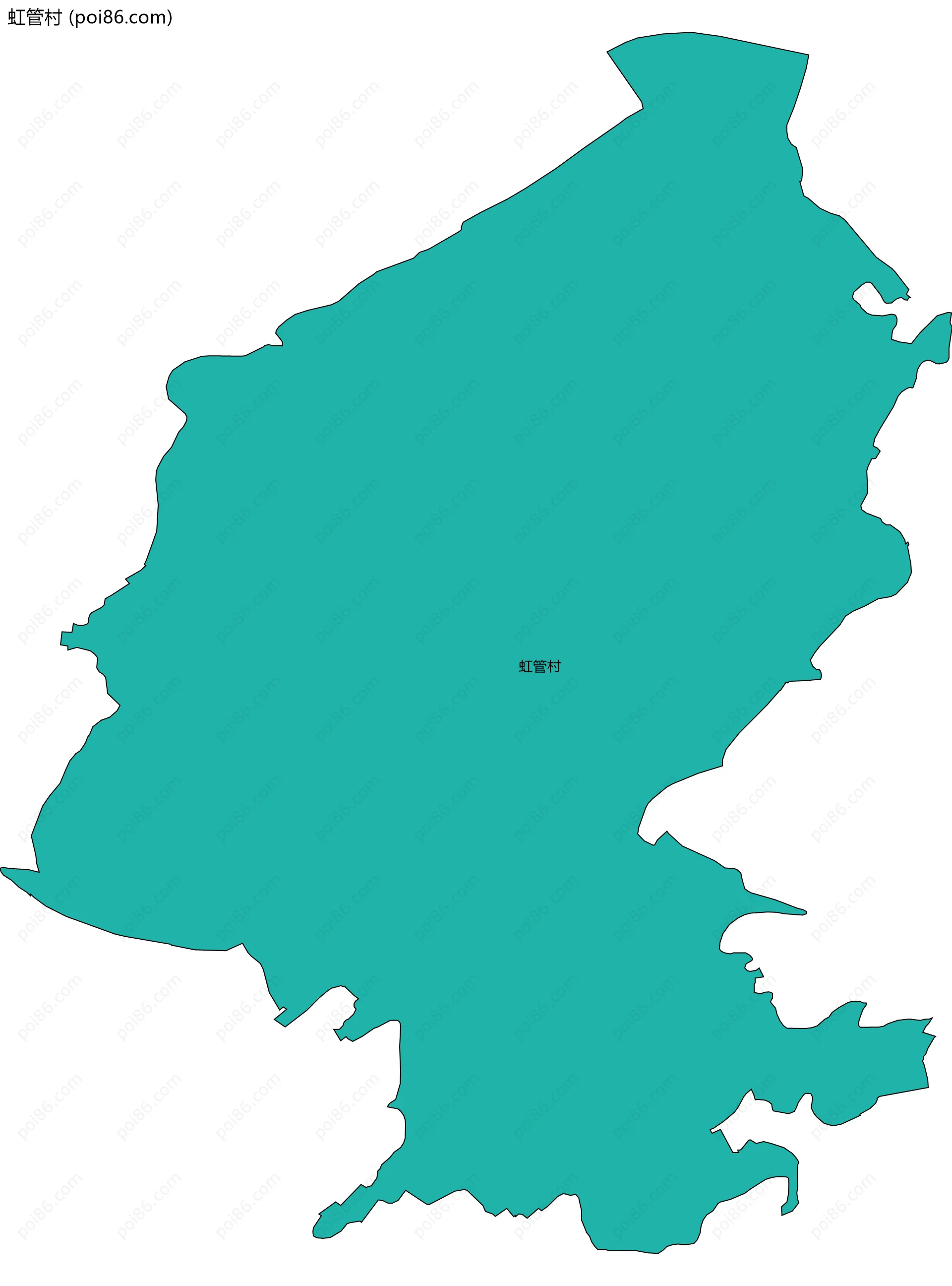 虹管村边界地图