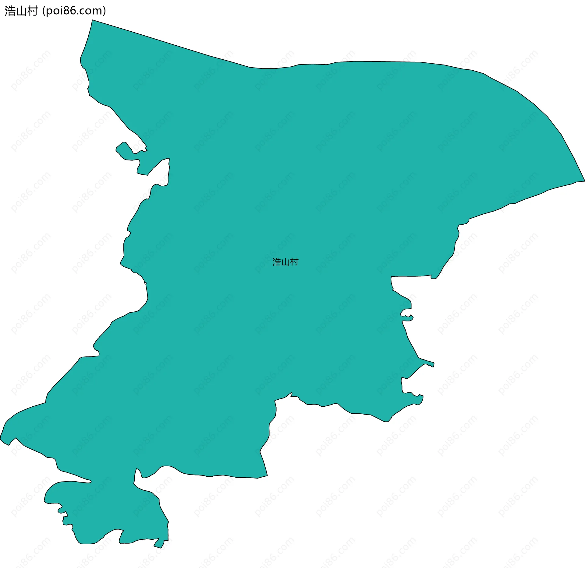 浩山村边界地图