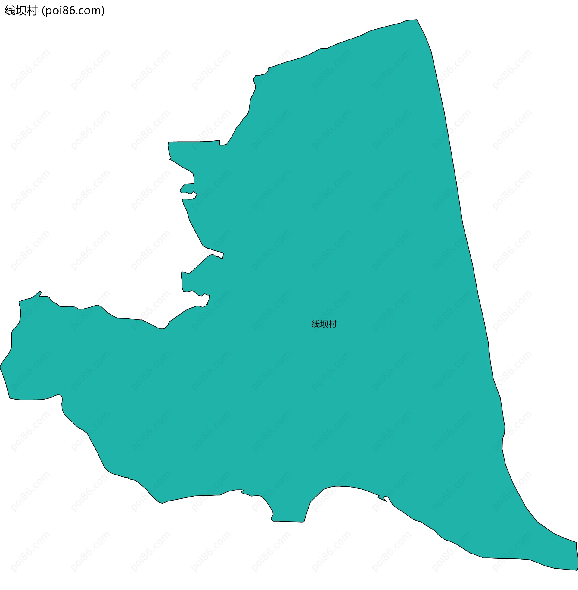 线坝村边界地图