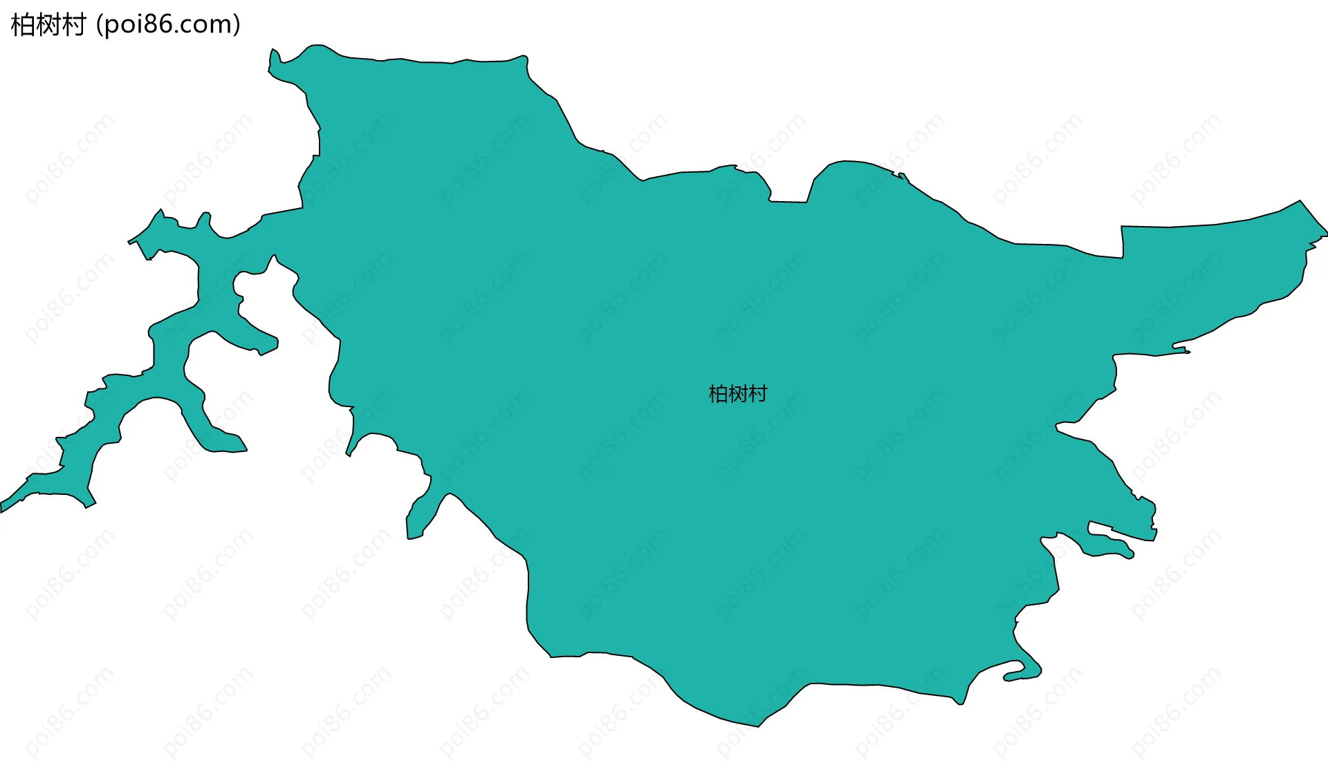 柏树村边界地图