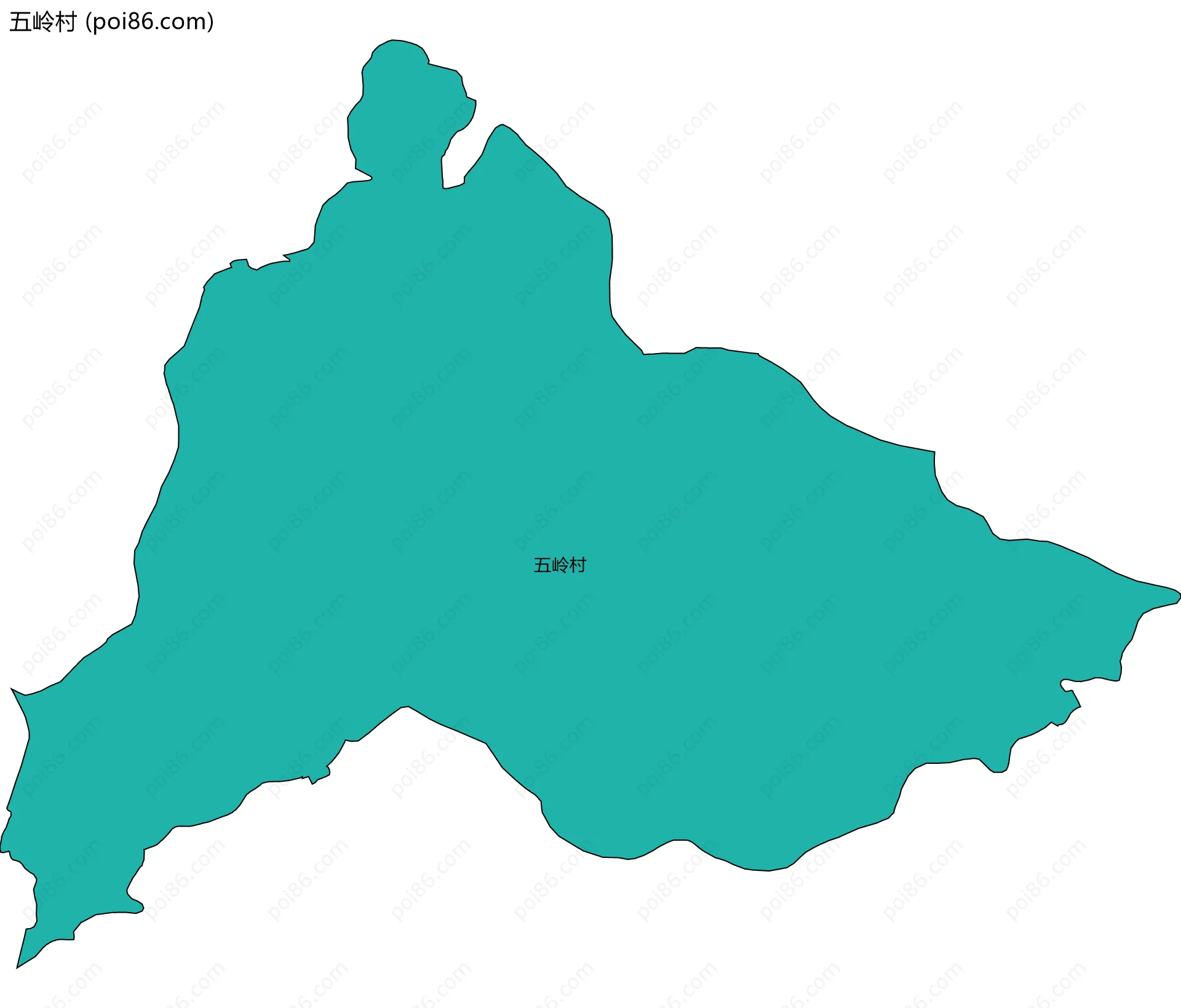 五岭村边界地图